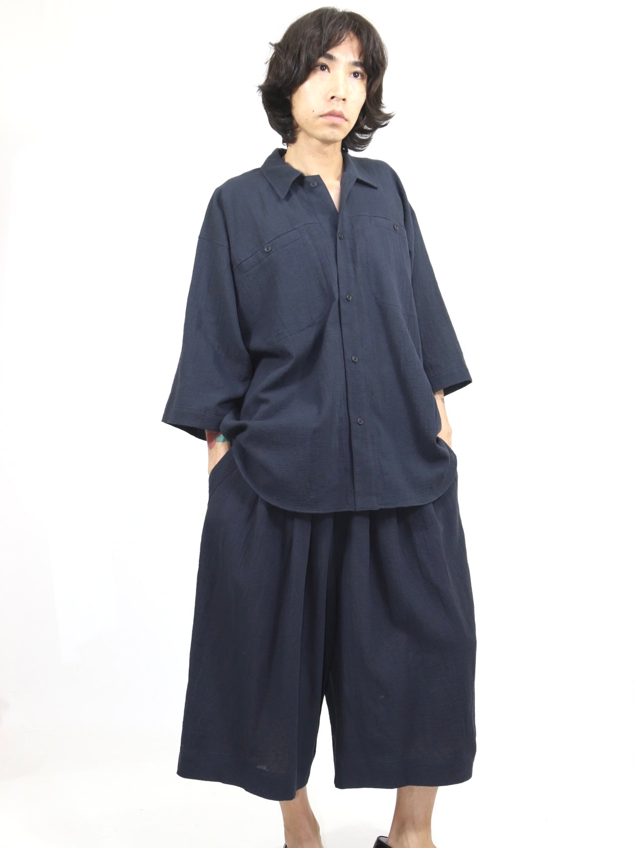 WIDE SHORT PANTS【O21TR1】MIDNIGHT
