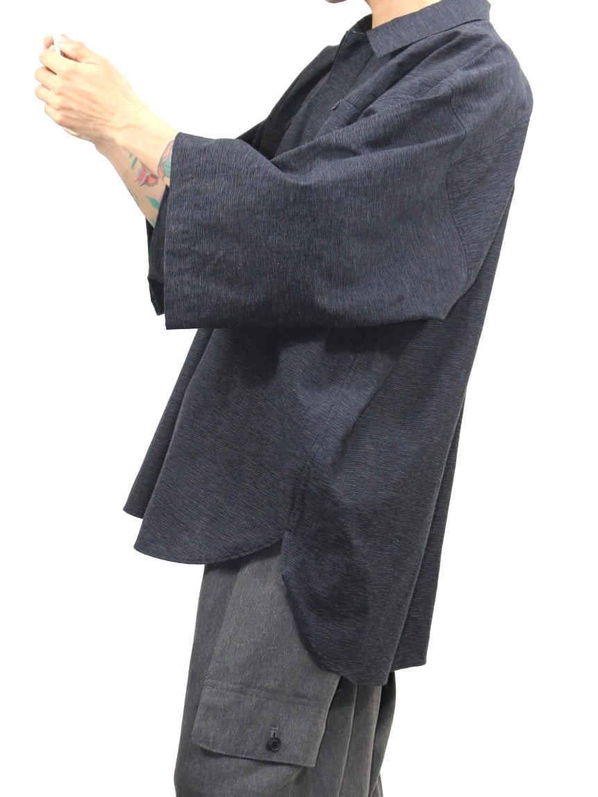 OVERSIZED SHORT SLEEVE SHIRT【O21SRT1】ANTHRACITE