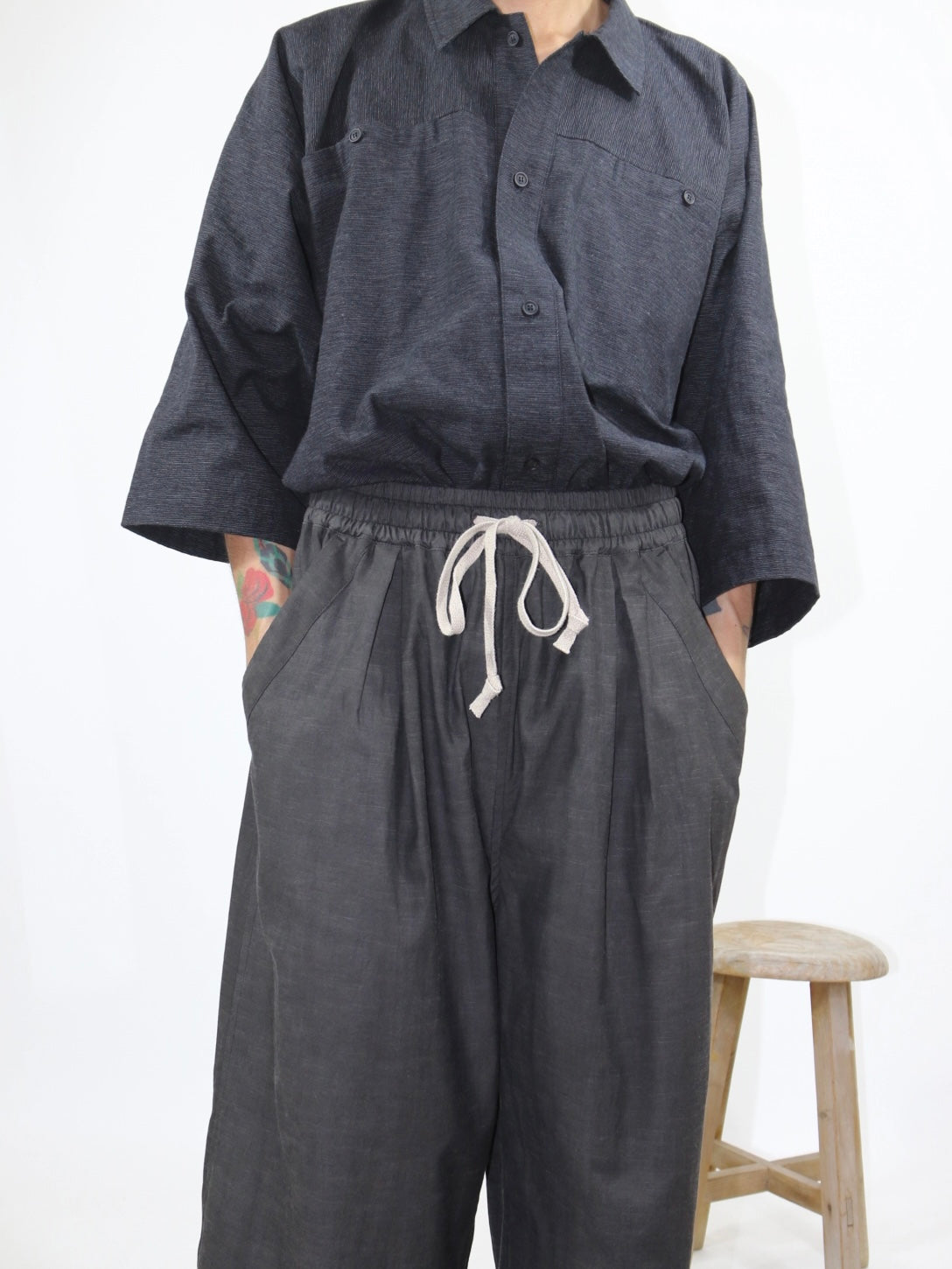 EASY WIDE PANTS【O21TR2】DK SUMI