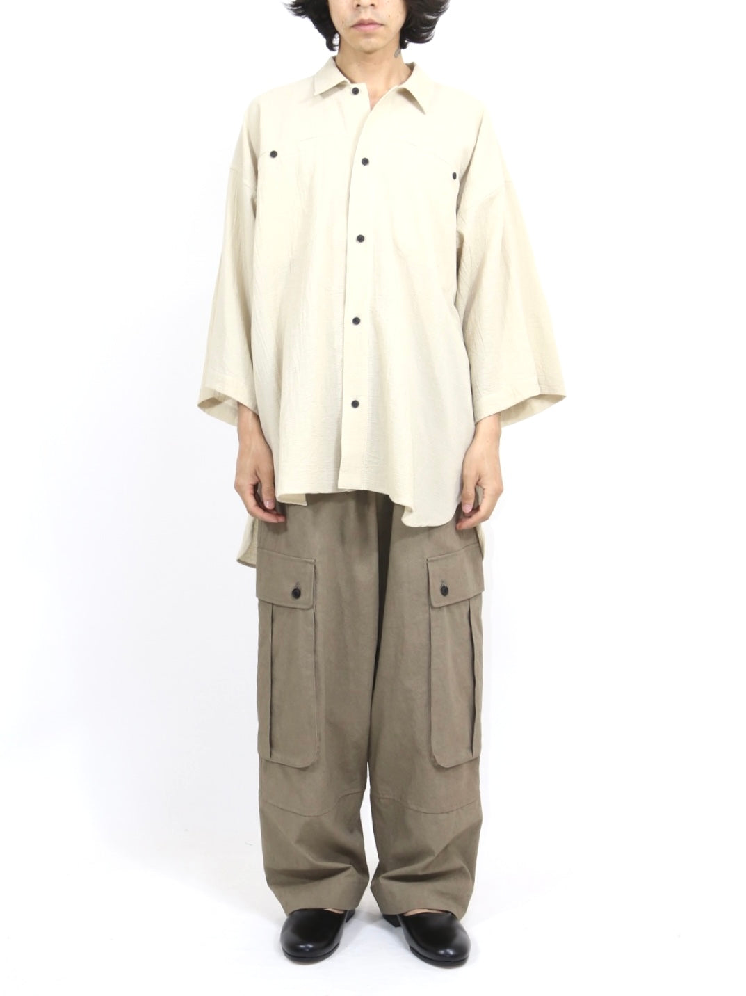 OVERSIZED SHORT SLEEVE SHIRT【O21SRT1】KINARI