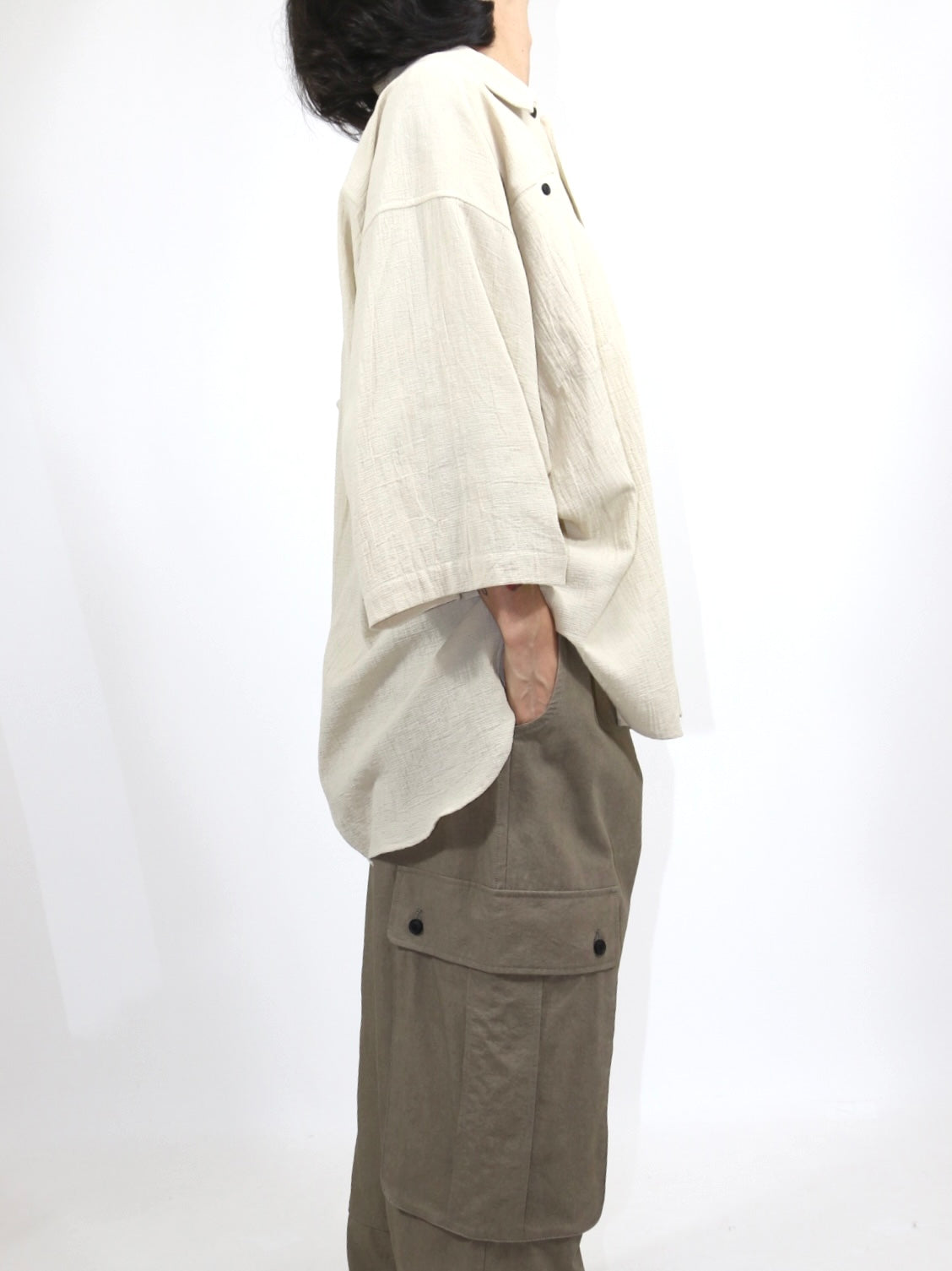 OVERSIZED SHORT SLEEVE SHIRT【O21SRT1】KINARI