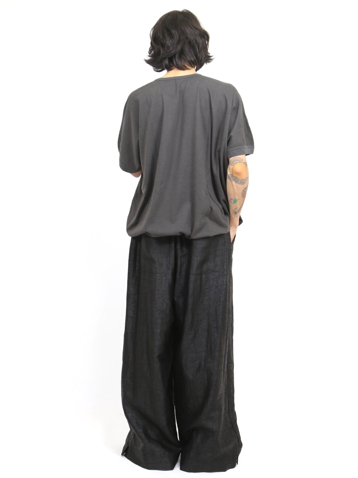 EASY WIDE PANTS【O21TR2】BLACK
