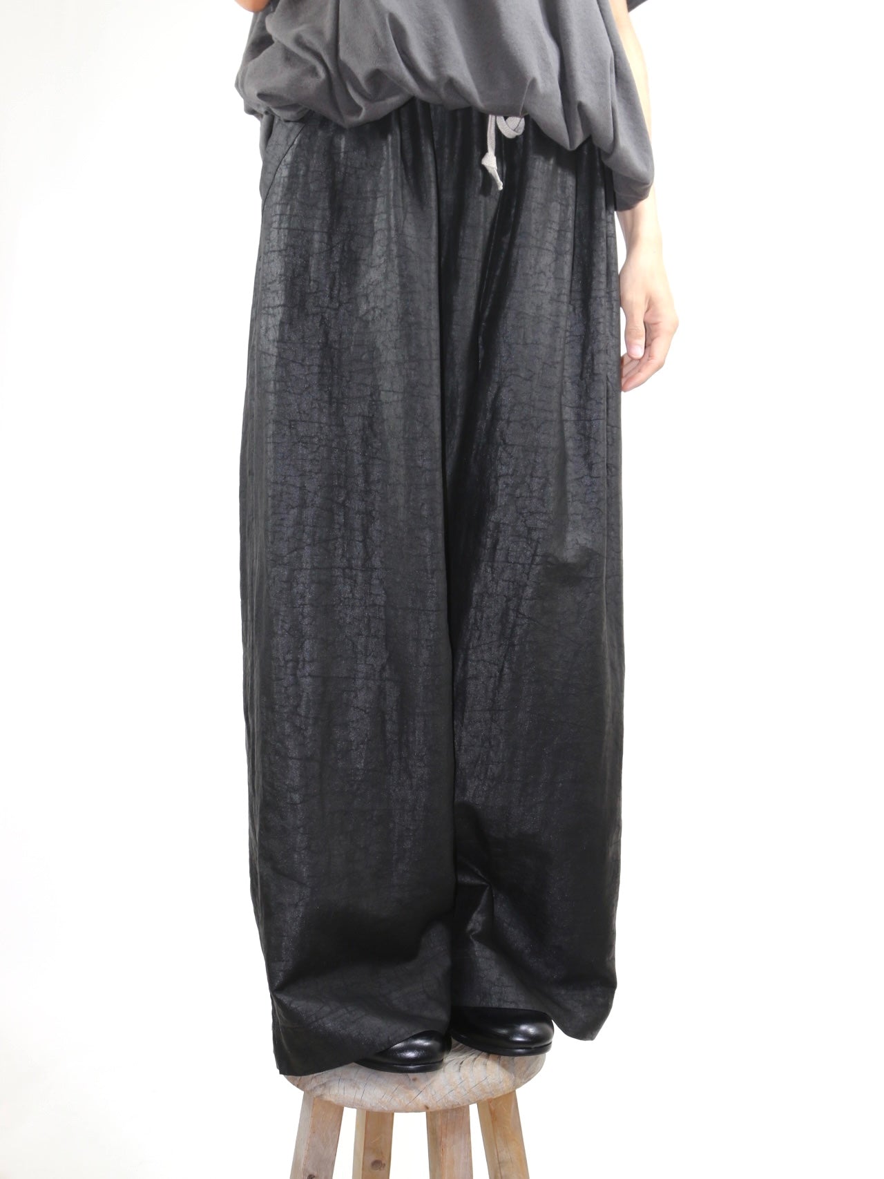 EASY WIDE PANTS【O21TR2】BLACK