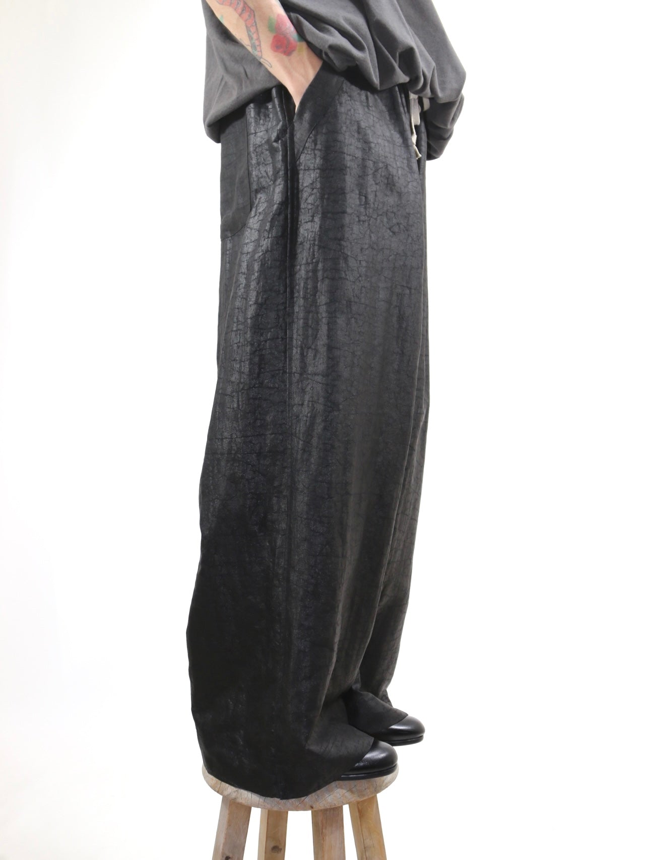 EASY WIDE PANTS【O21TR2】BLACK