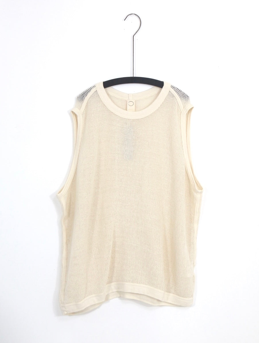 SLEEVELESS MESH TEE【O21TS2M】KINARI