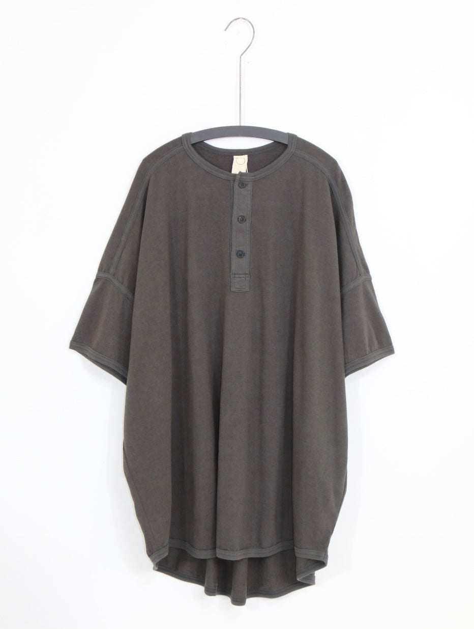 HENLEY TEE【O21TS3】OFF BLACK
