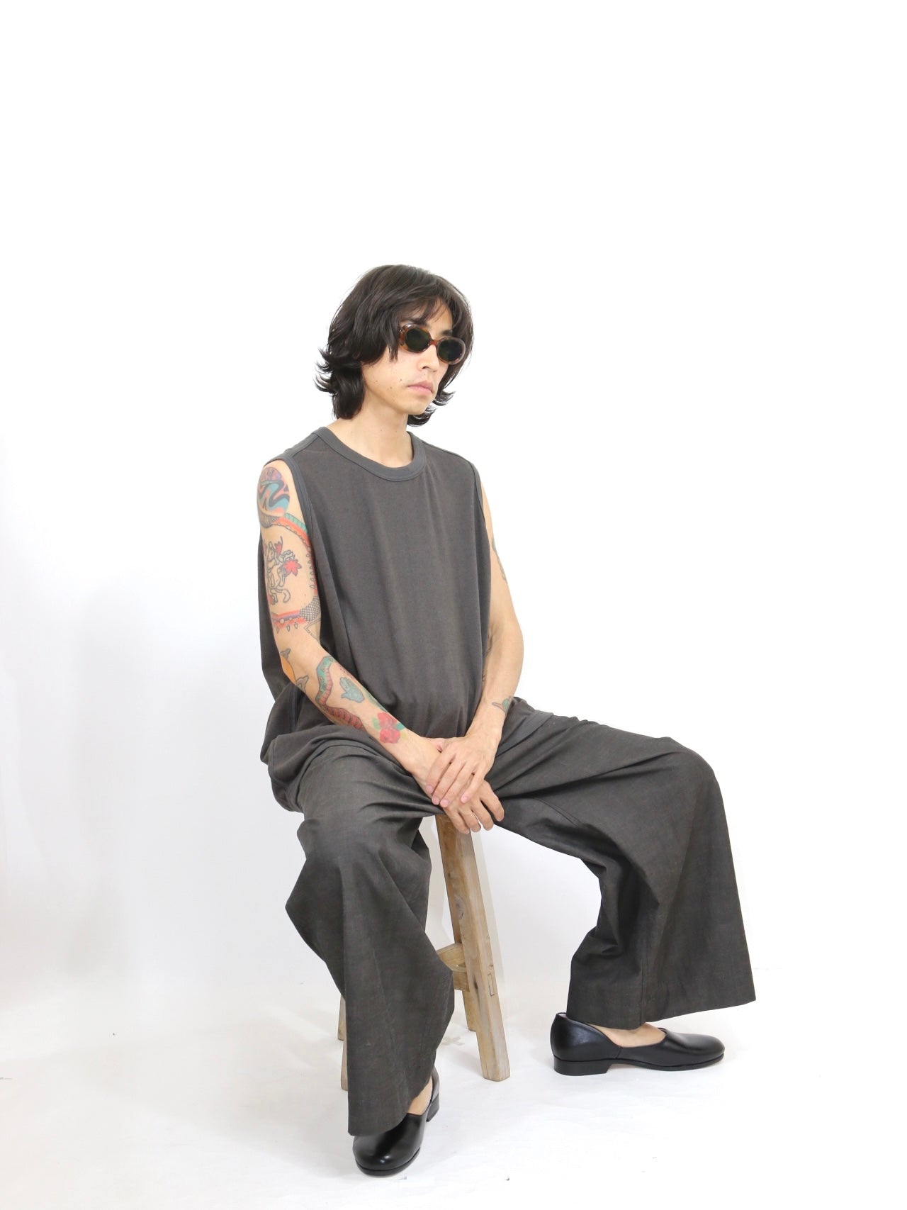 SLEEVELESS TEE【O21TS2】OFF BLACK