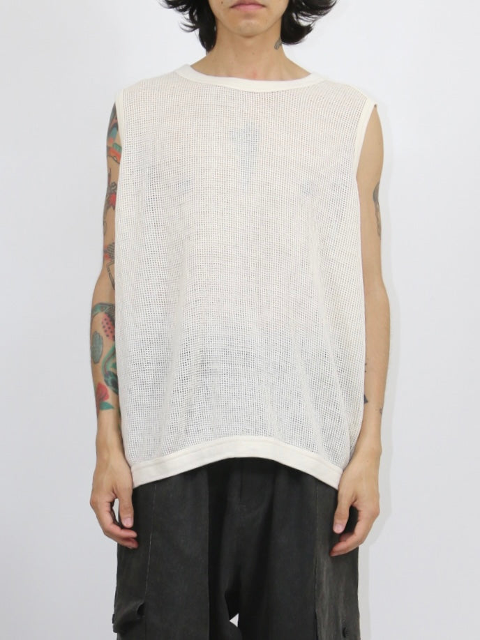 SLEEVELESS MESH TEE【O21TS2M】KINARI