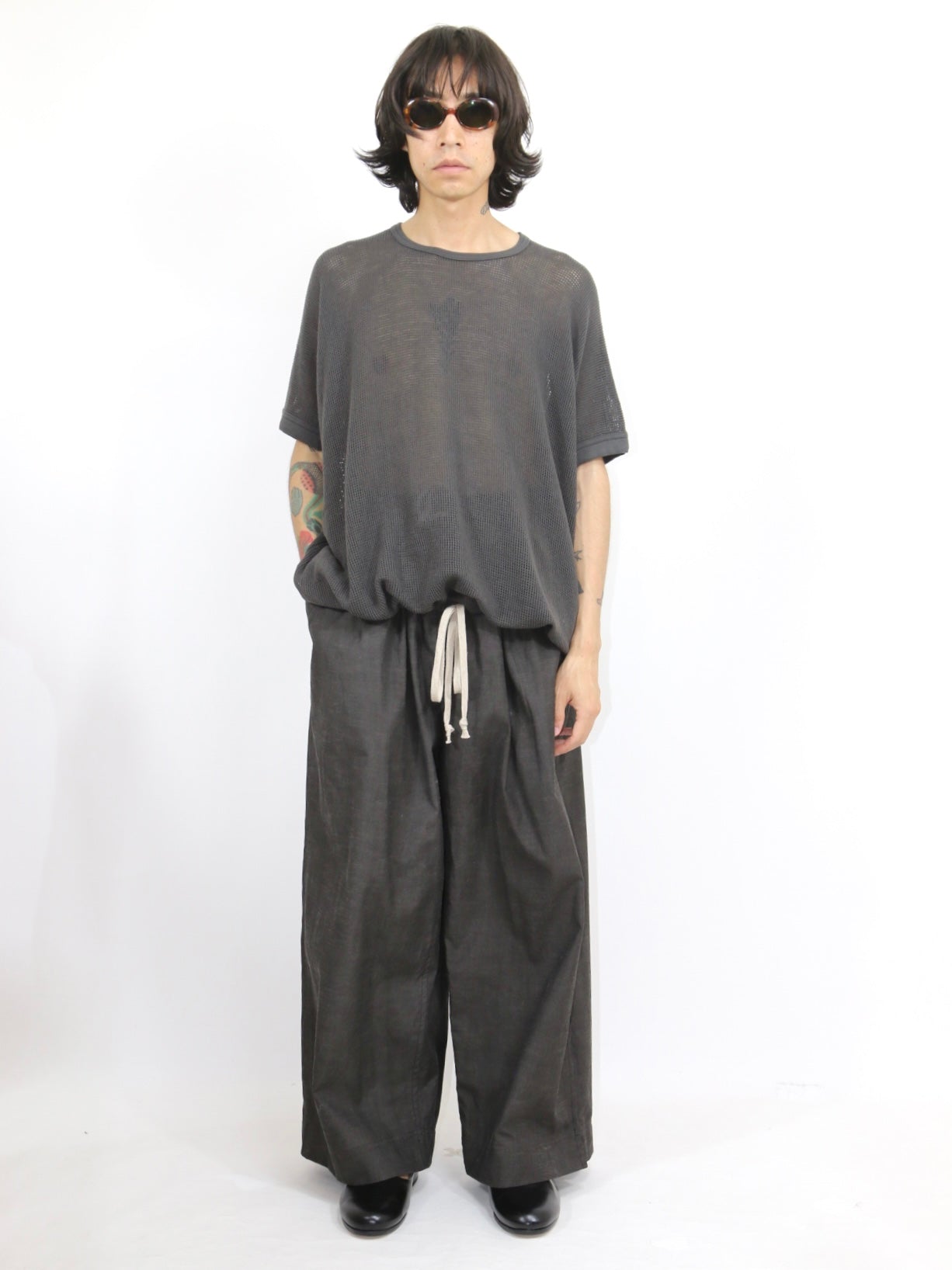 BALLOON MESH TEE【O21TS1M】OFF BLACK