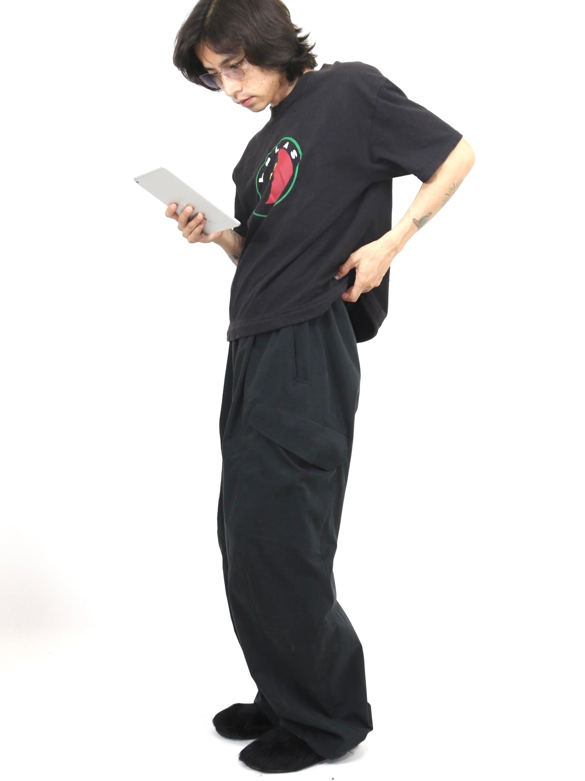 GABRIEL TROUSERS【FU-212】BLACK
