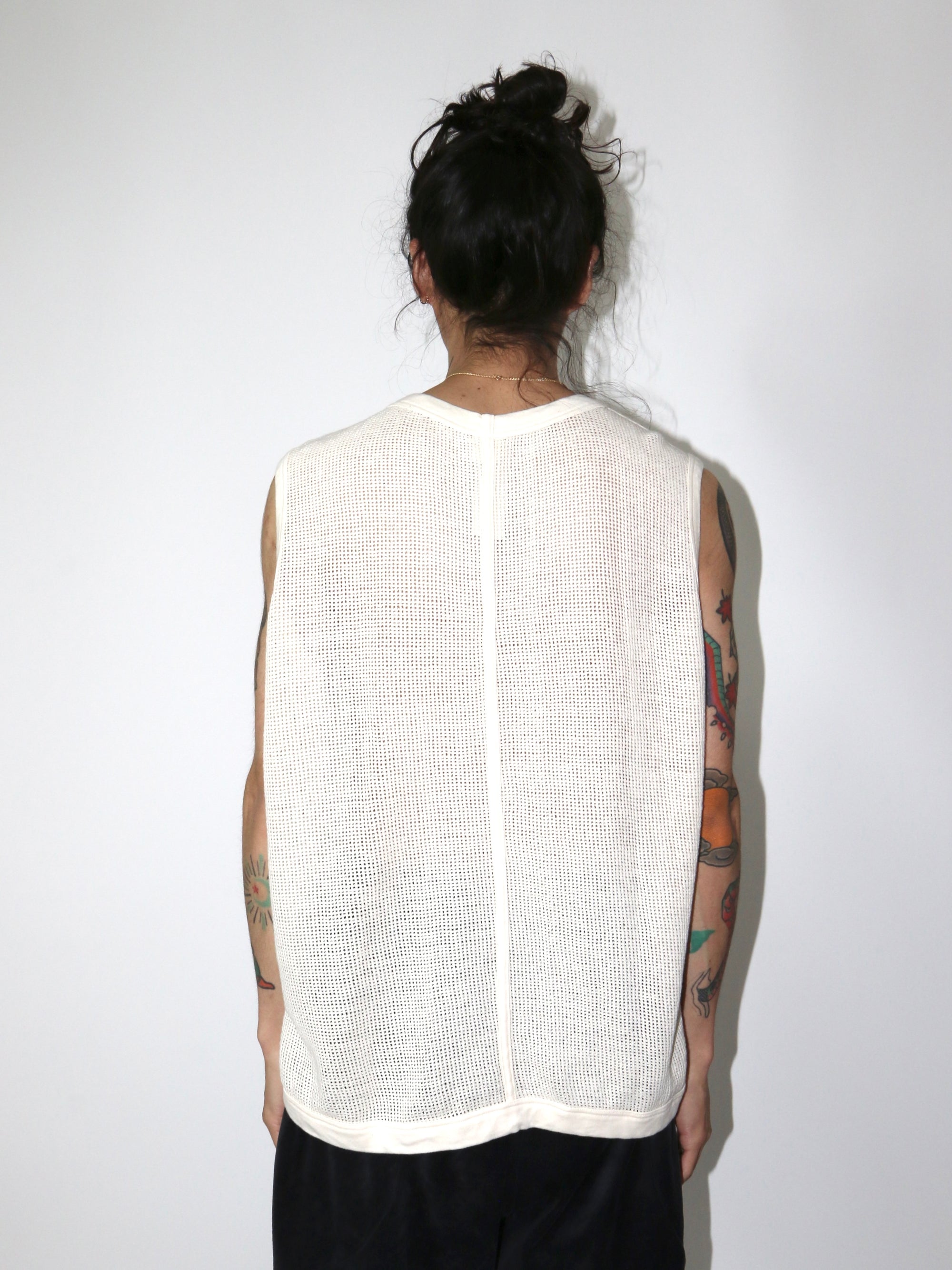 SLEEVELESS MESH TEE【O19TT1M】KINARI