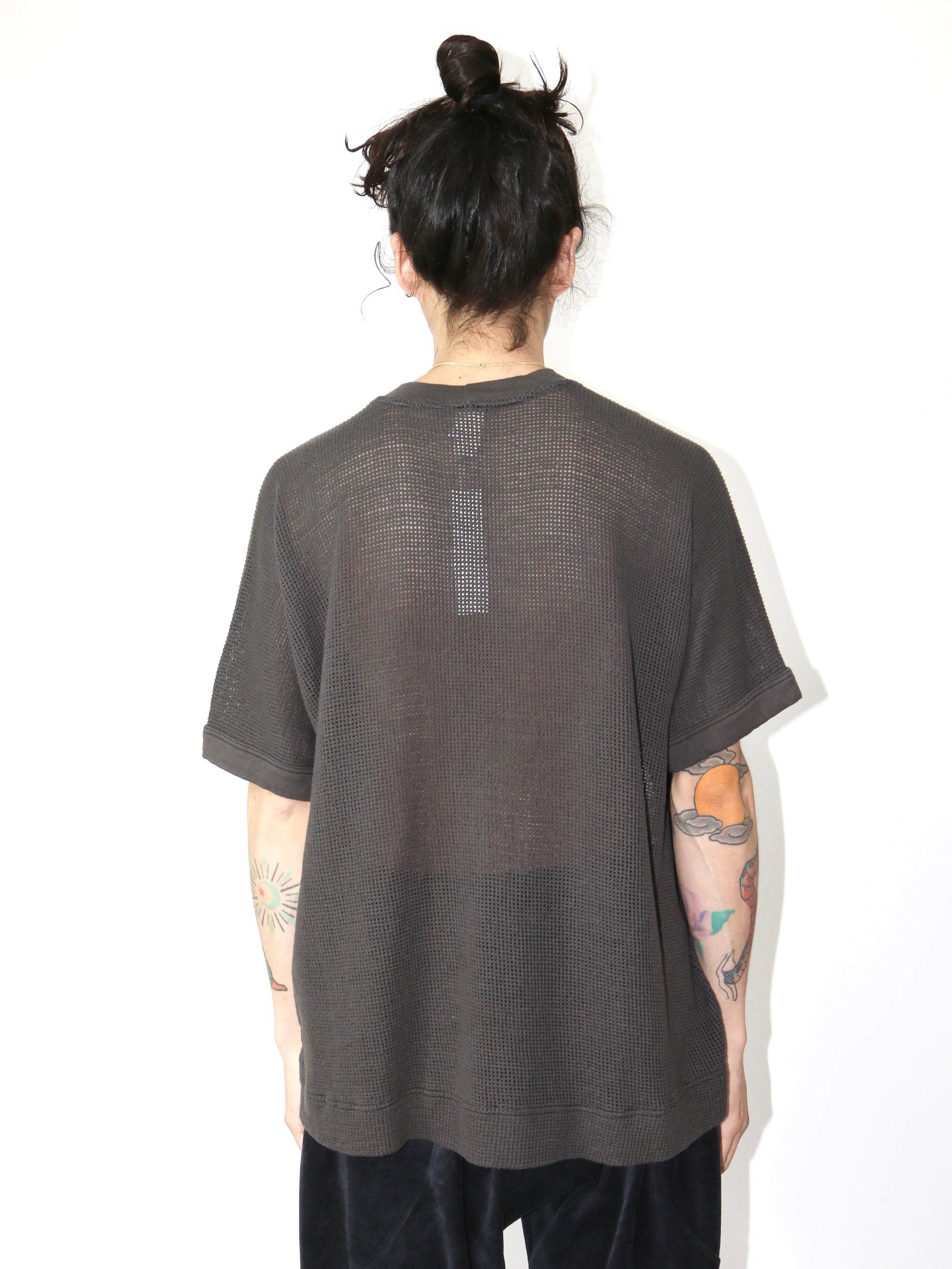 BASIC MESH TEE【O19TS5M】OFF BLACK