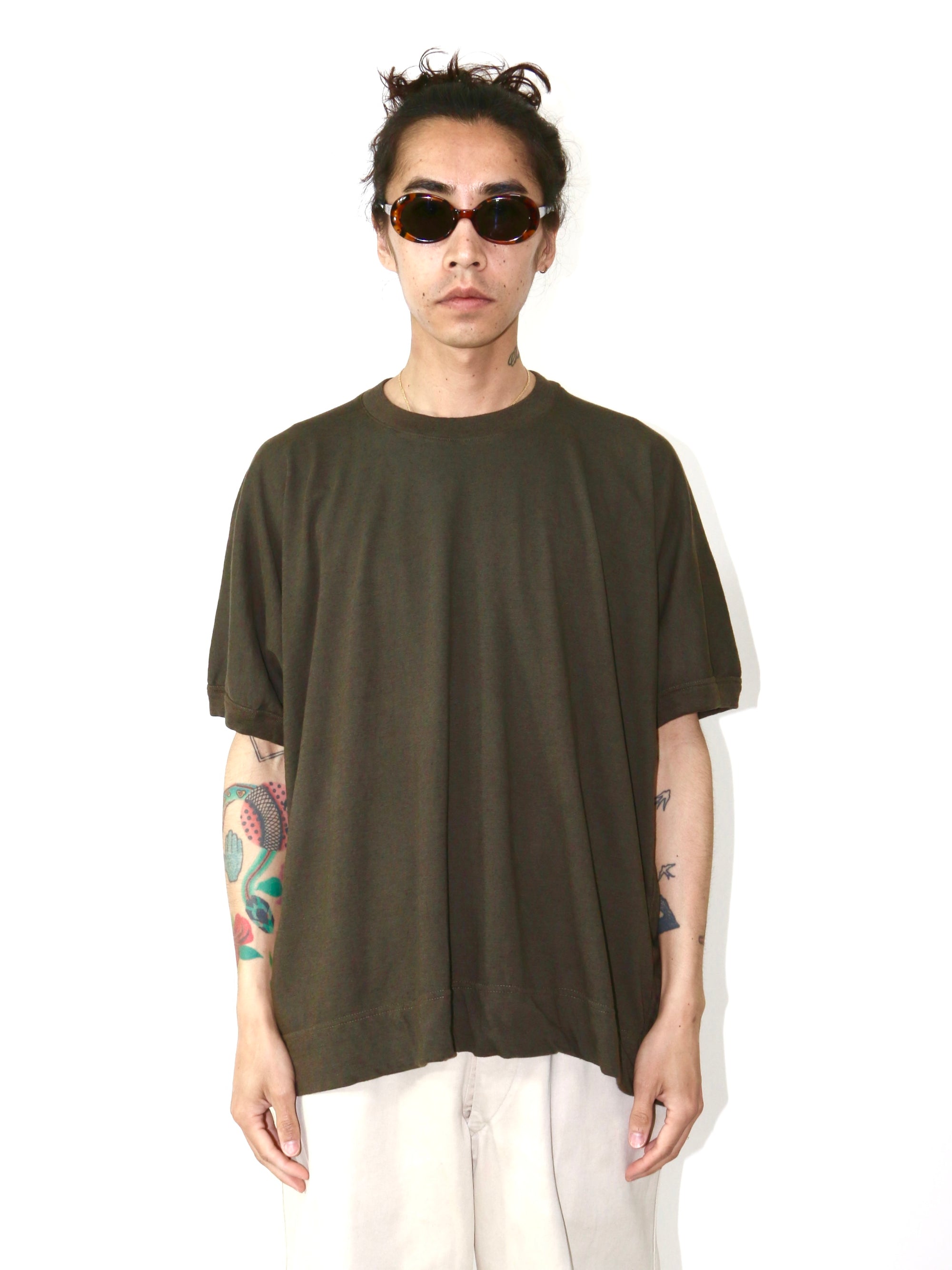 BASIC TEE【O19TS5】GREEN GREY