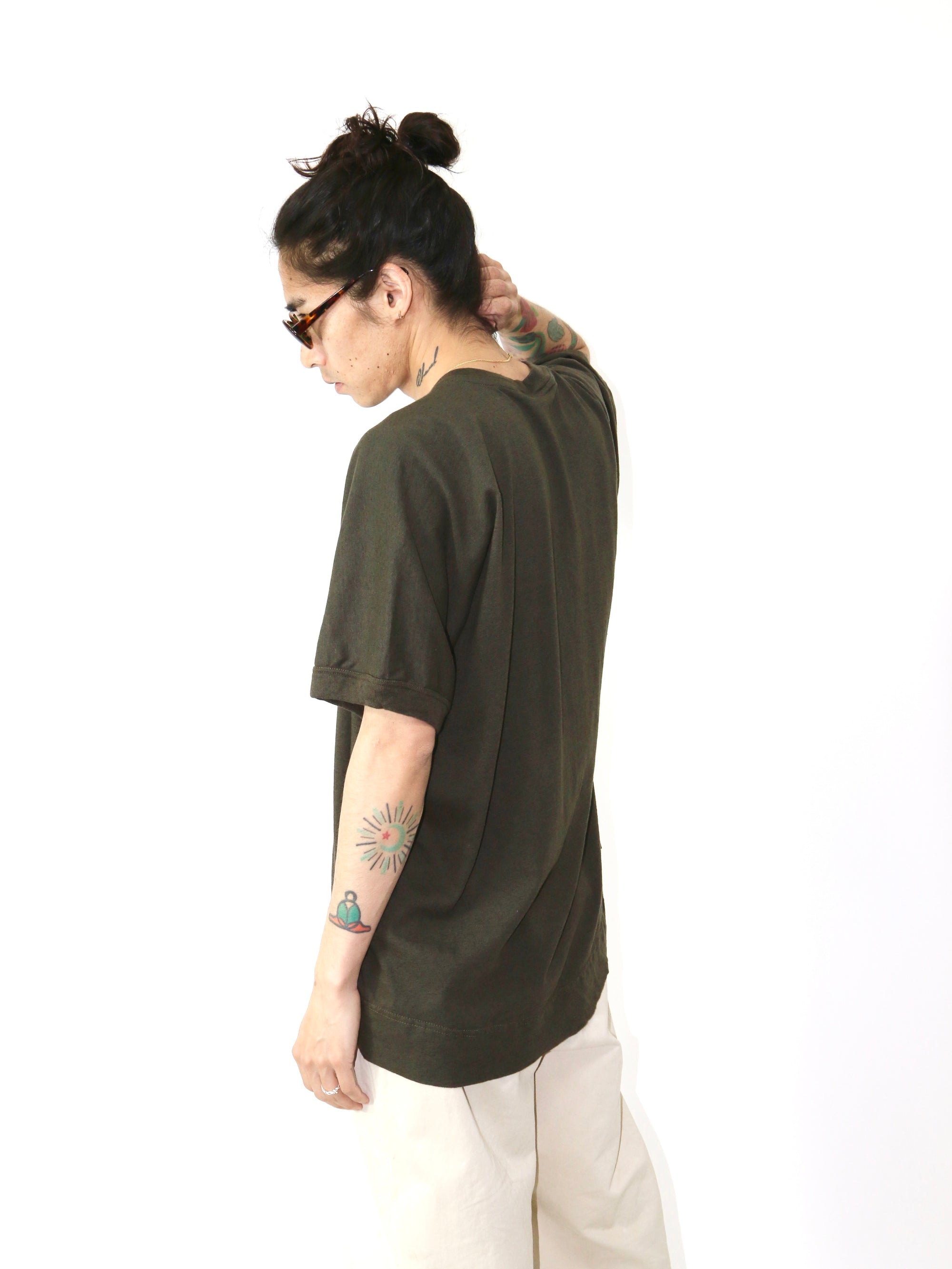 BASIC TEE【O19TS5】GREEN GREY
