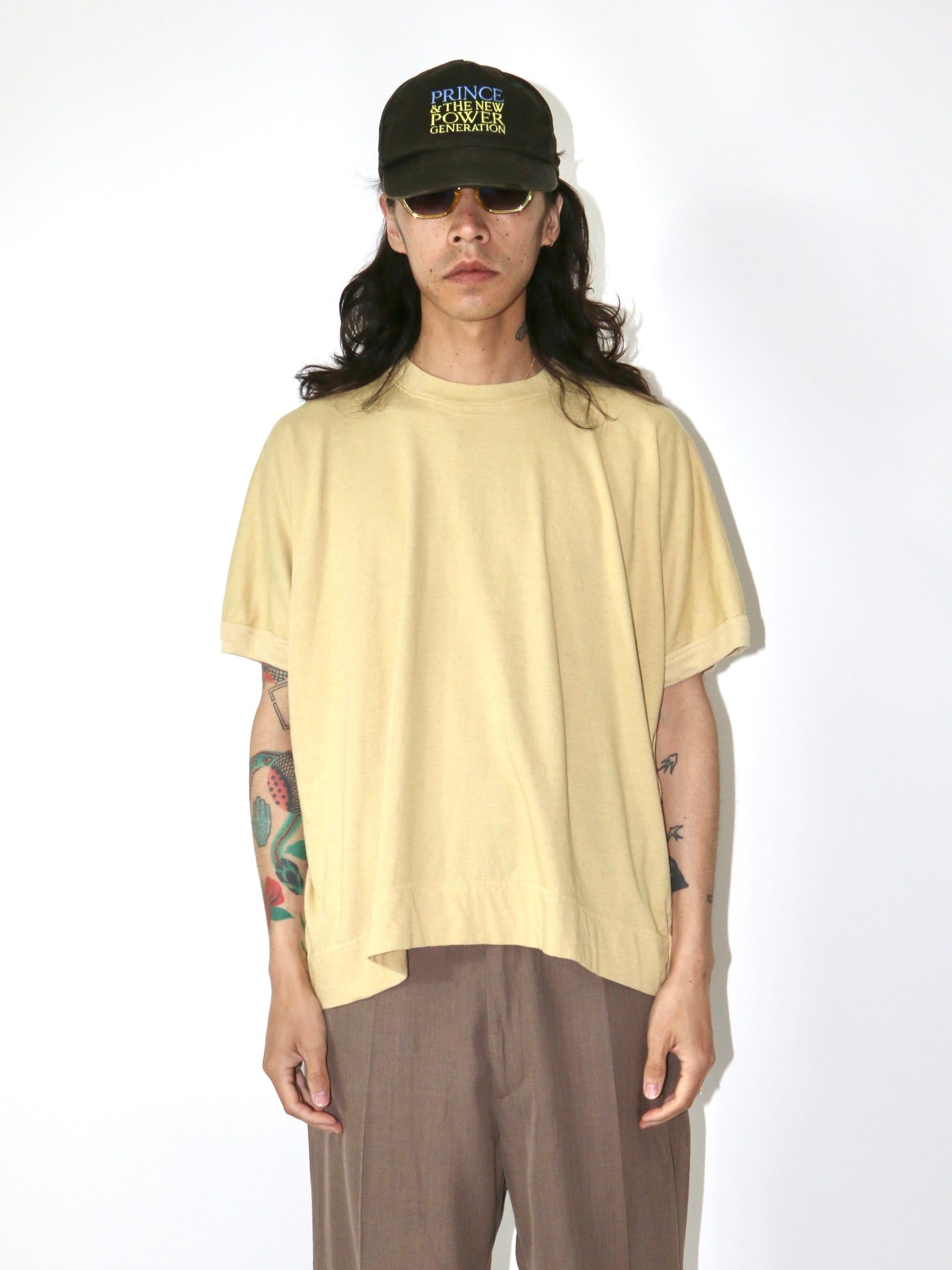 BASIC TEE【O19TS5】DIRTY YELLOW