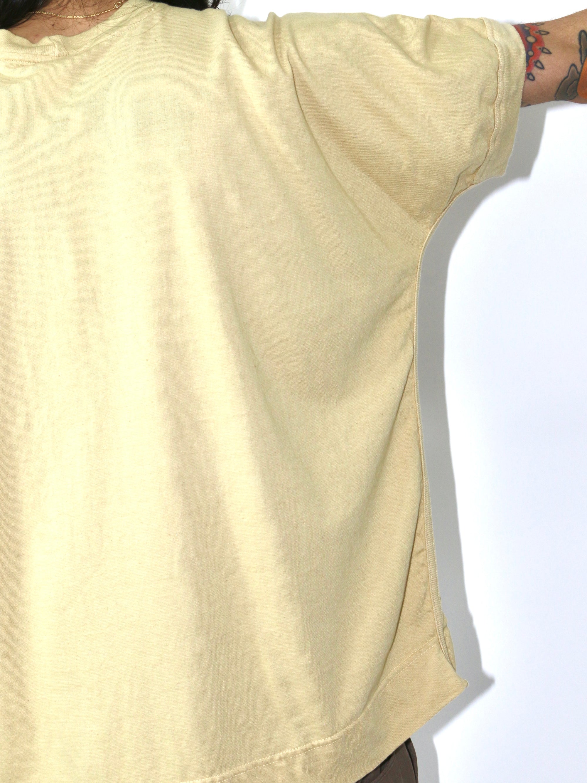 BASIC TEE【O19TS5】DIRTY YELLOW