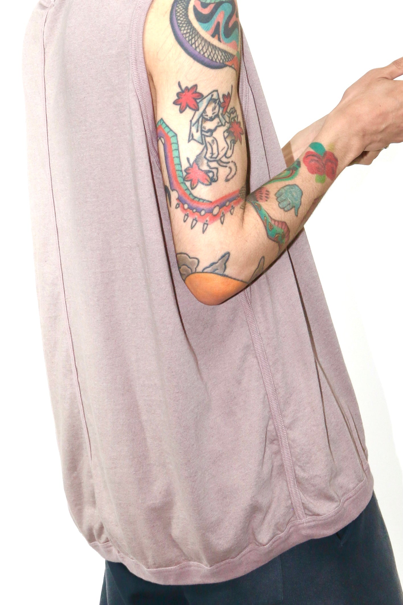 SLEEVELESS TEE【O19TT1】DUSTY PINK
