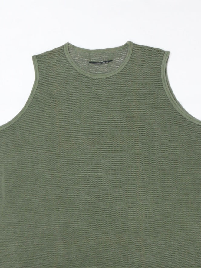 MESH SLEEVELESS【A100】OLIVE DRAB
