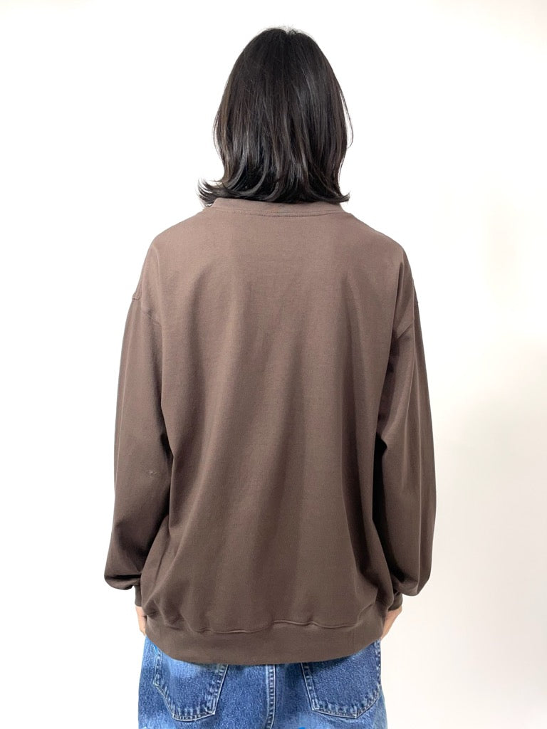 LS SWEAT TEE 【A90 】SMOKE BROWN