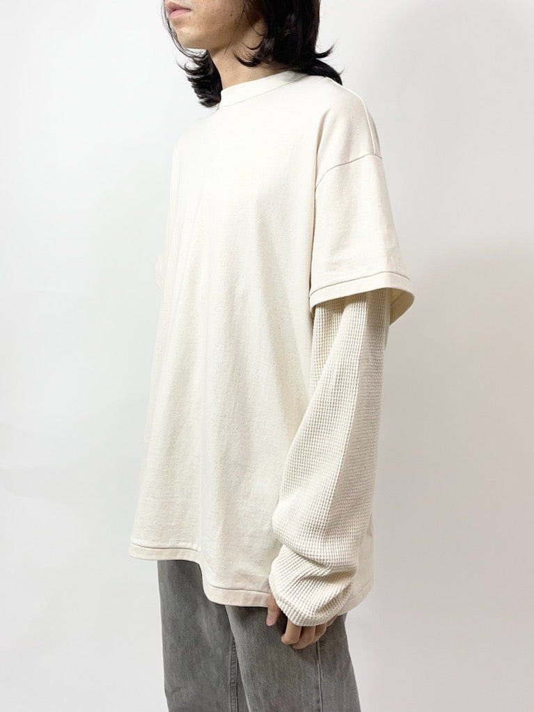 LAYERED LS TEE【A93 】ECRU