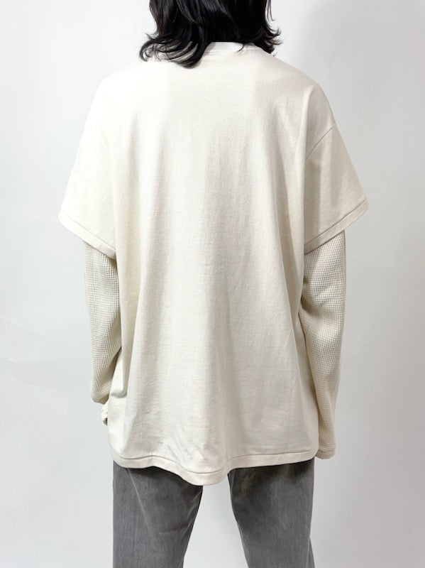 LAYERED LS TEE【A93 】ECRU