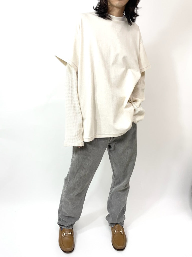 LAYERED LS TEE【A93 】ECRU