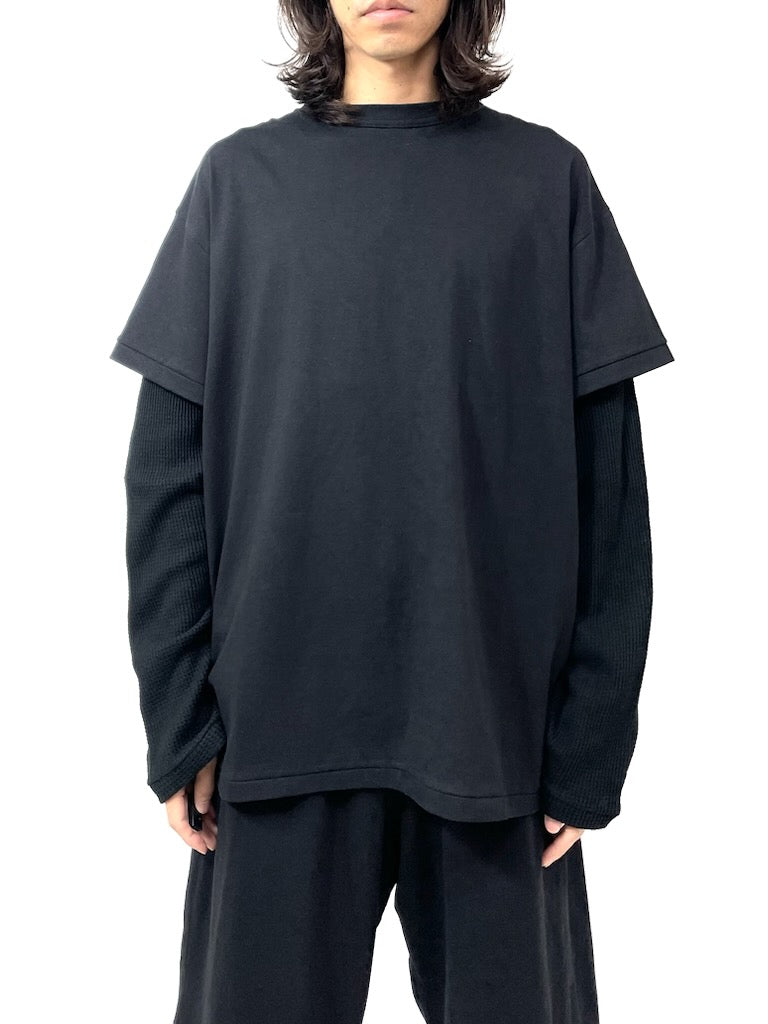 LAYERED LS TEE【A93 】BLACK