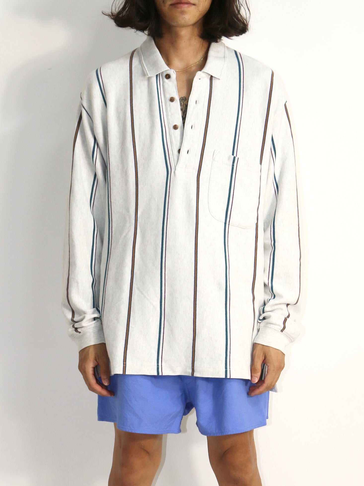 90's stripe polo〝Eddie Bauer〟