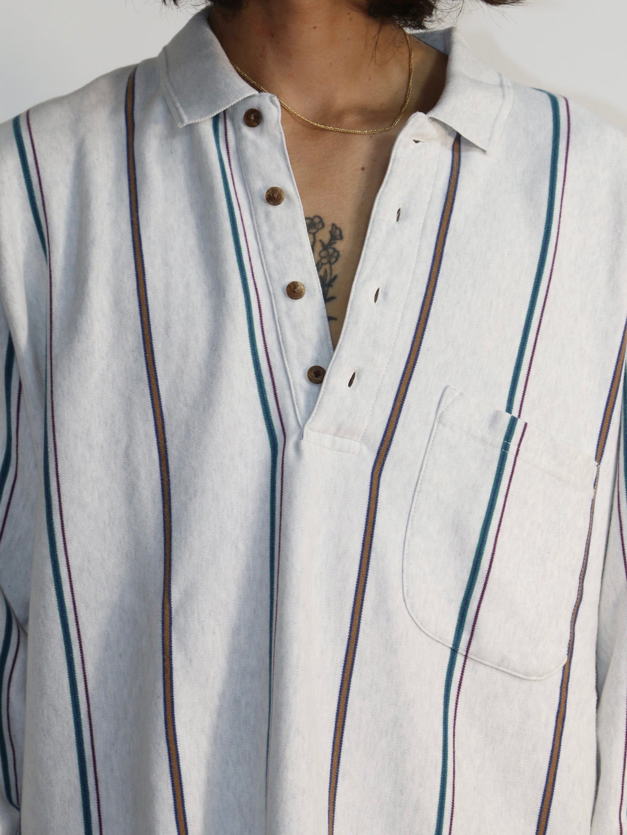 90's stripe polo〝Eddie Bauer〟