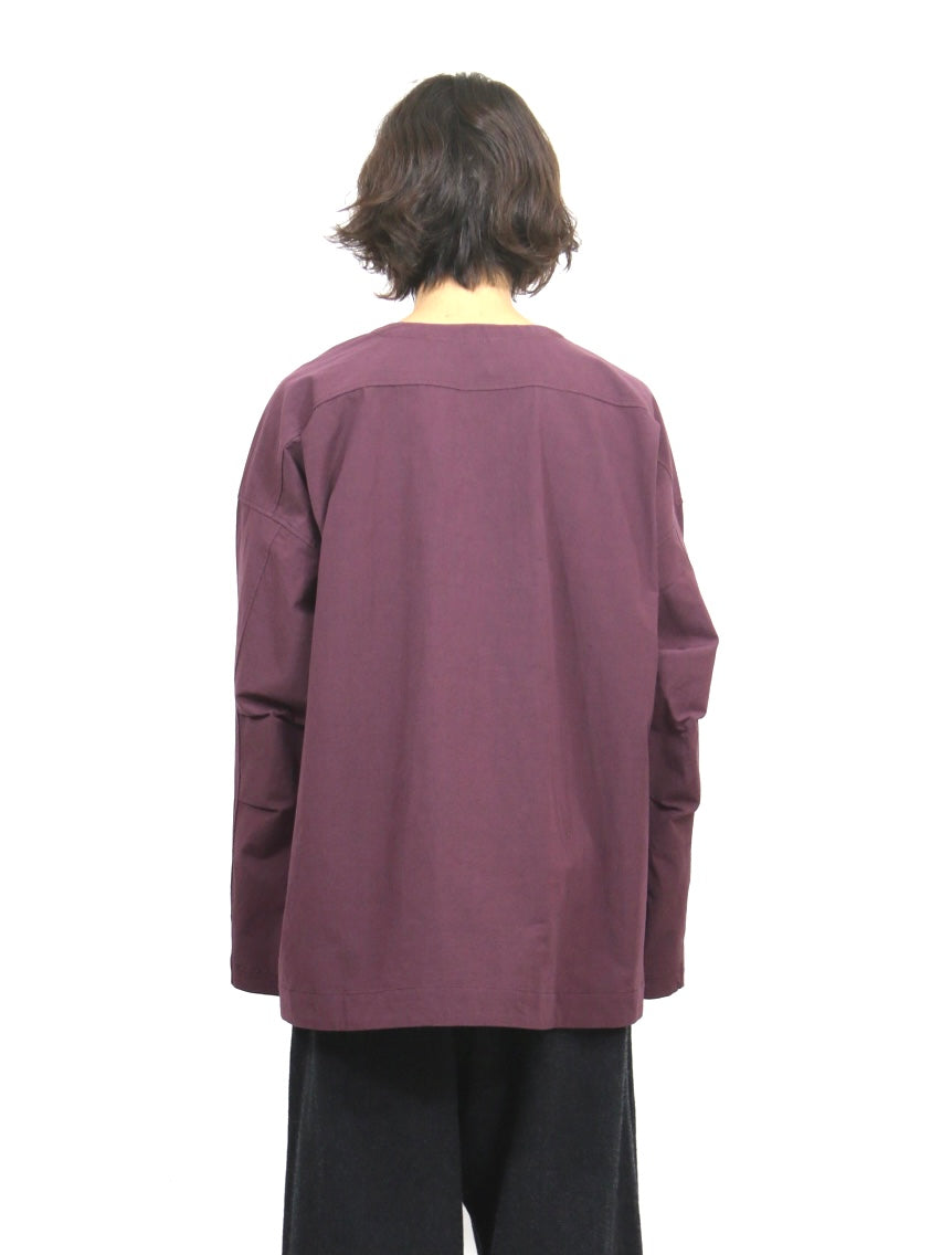 HENLEY SHIRT【O22SRT1】AUBERGINE