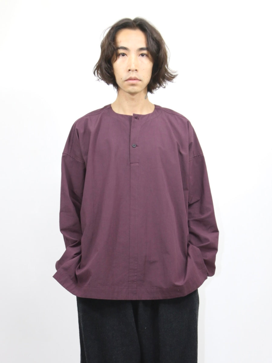 HENLEY SHIRT【O22SRT1】AUBERGINE