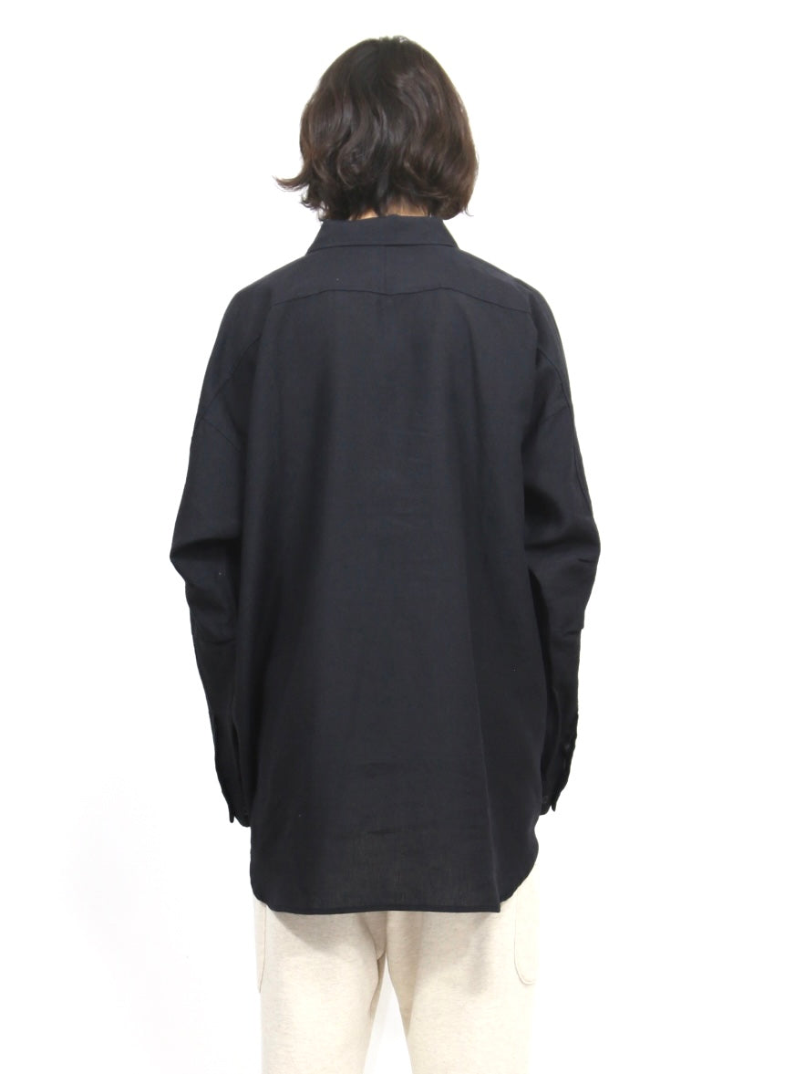 PLAIN LOOSE SHIRT【O22SRT2】BLACK