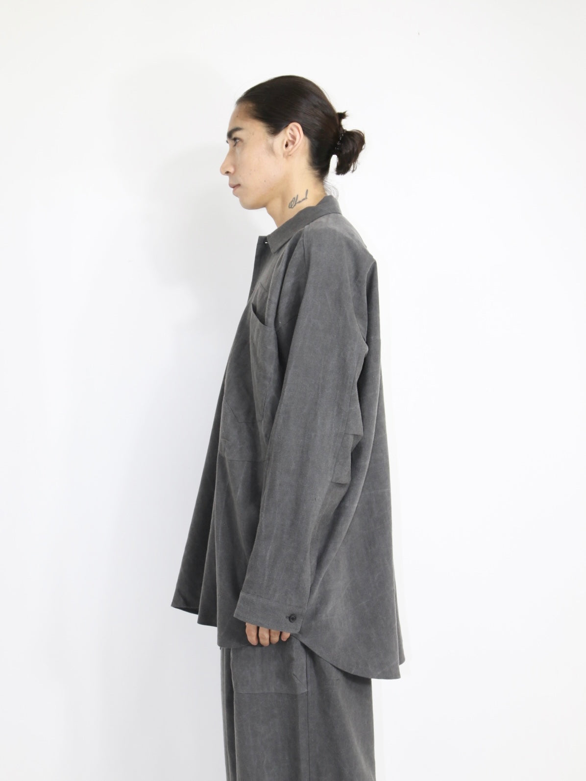 WIDE EASY SHIRT【O20SRT1】OFF BLACK