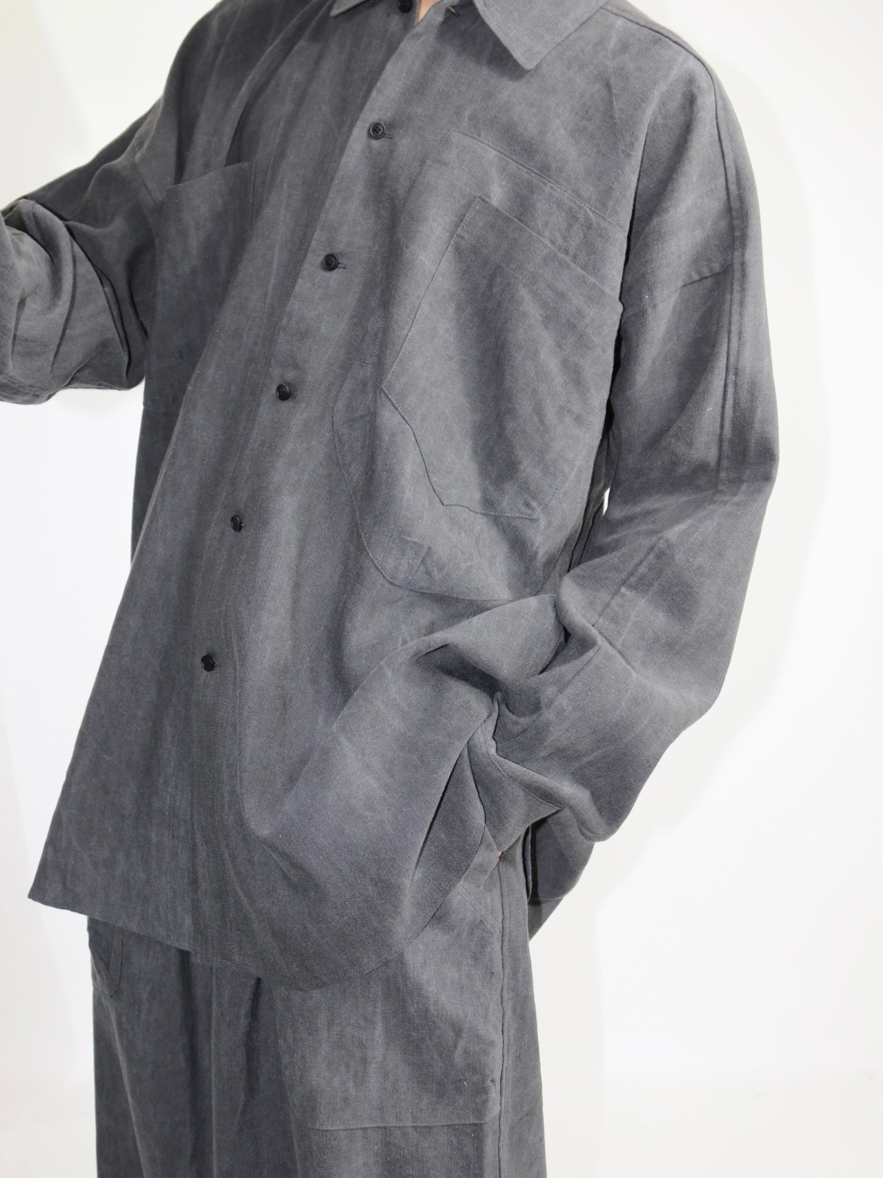 WIDE EASY SHIRT【O20SRT1】OFF BLACK