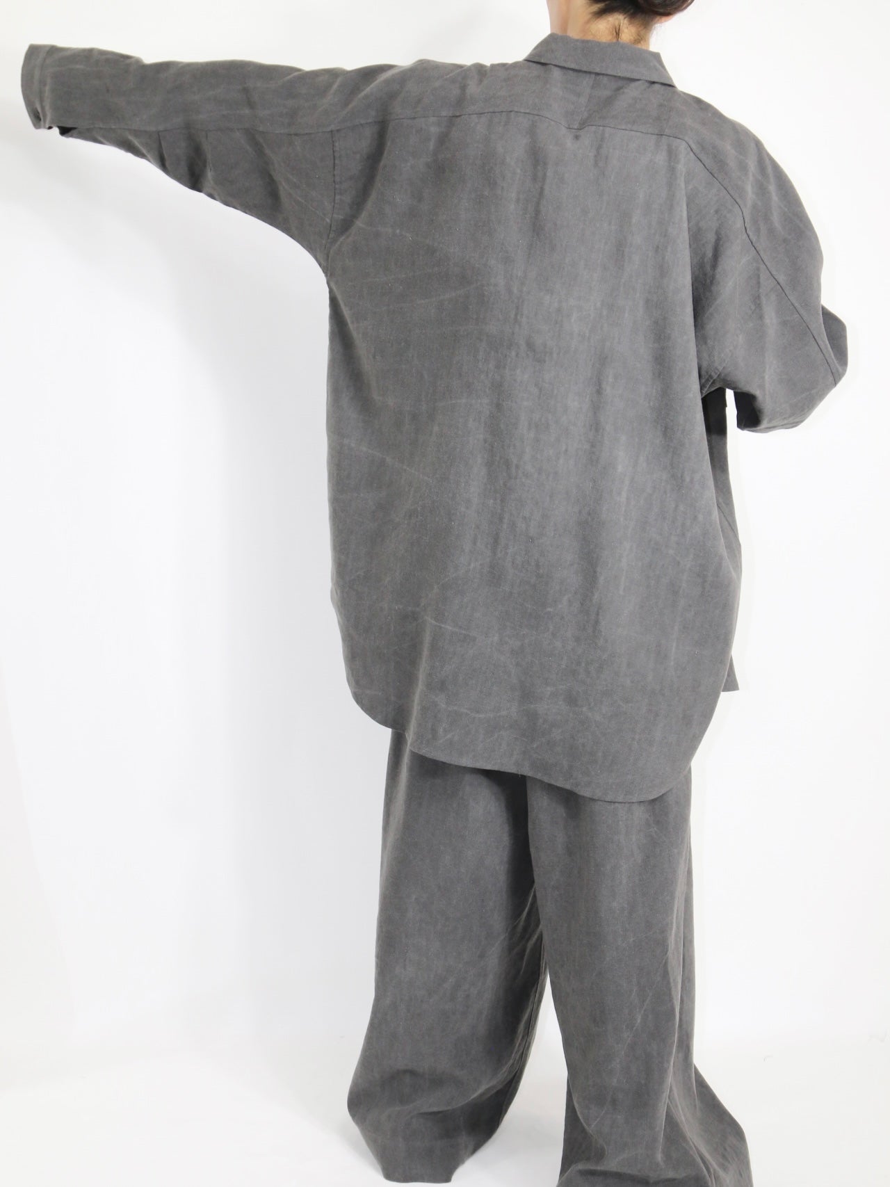 WIDE EASY SHIRT【O20SRT1】OFF BLACK