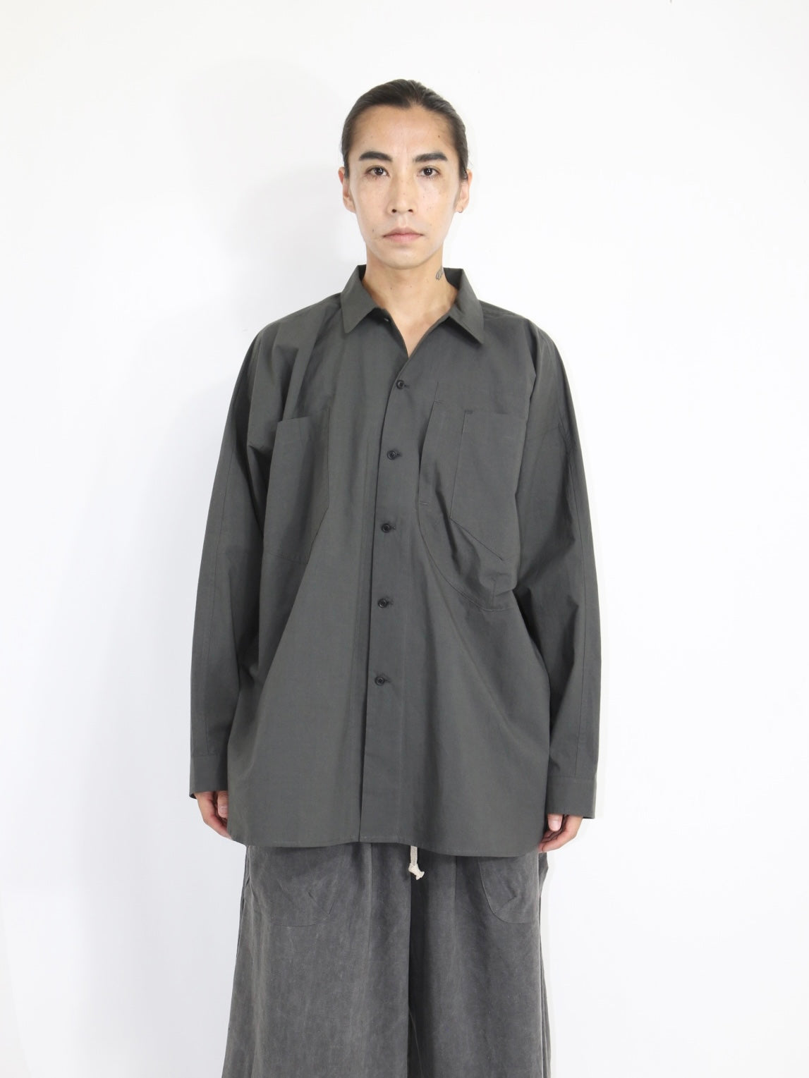 WIDE EASY SHIRT【O20SRT1】DK GREY