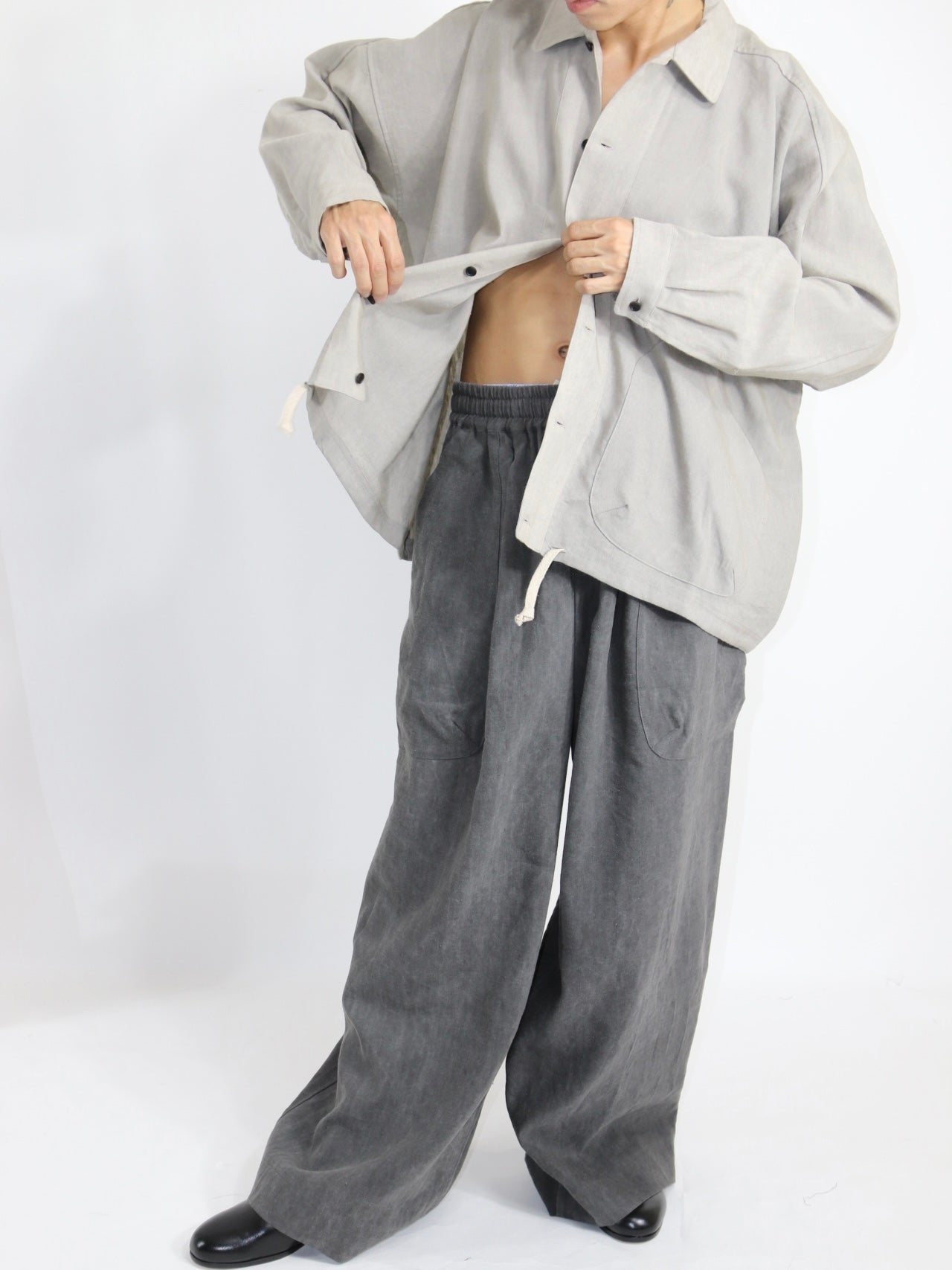 BALLOON SHIRT【O20SRT3】SUMI GREY