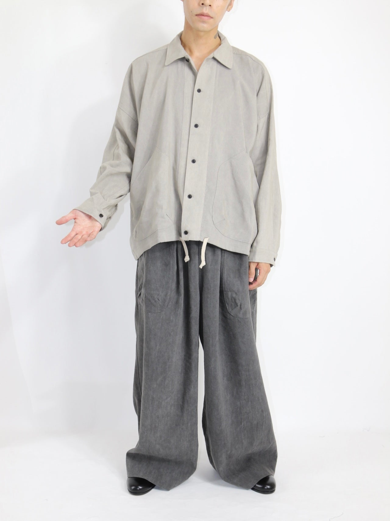 BALLOON SHIRT【O20SRT3】SUMI GREY