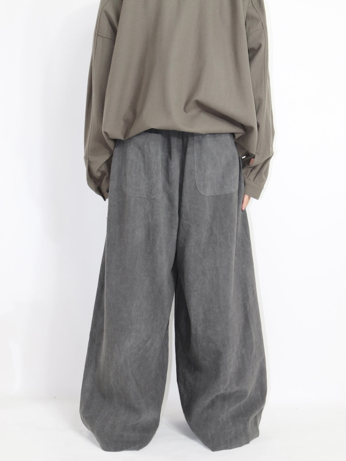 WIDE EASY PANTS【O20TR1】OFF BLACK
