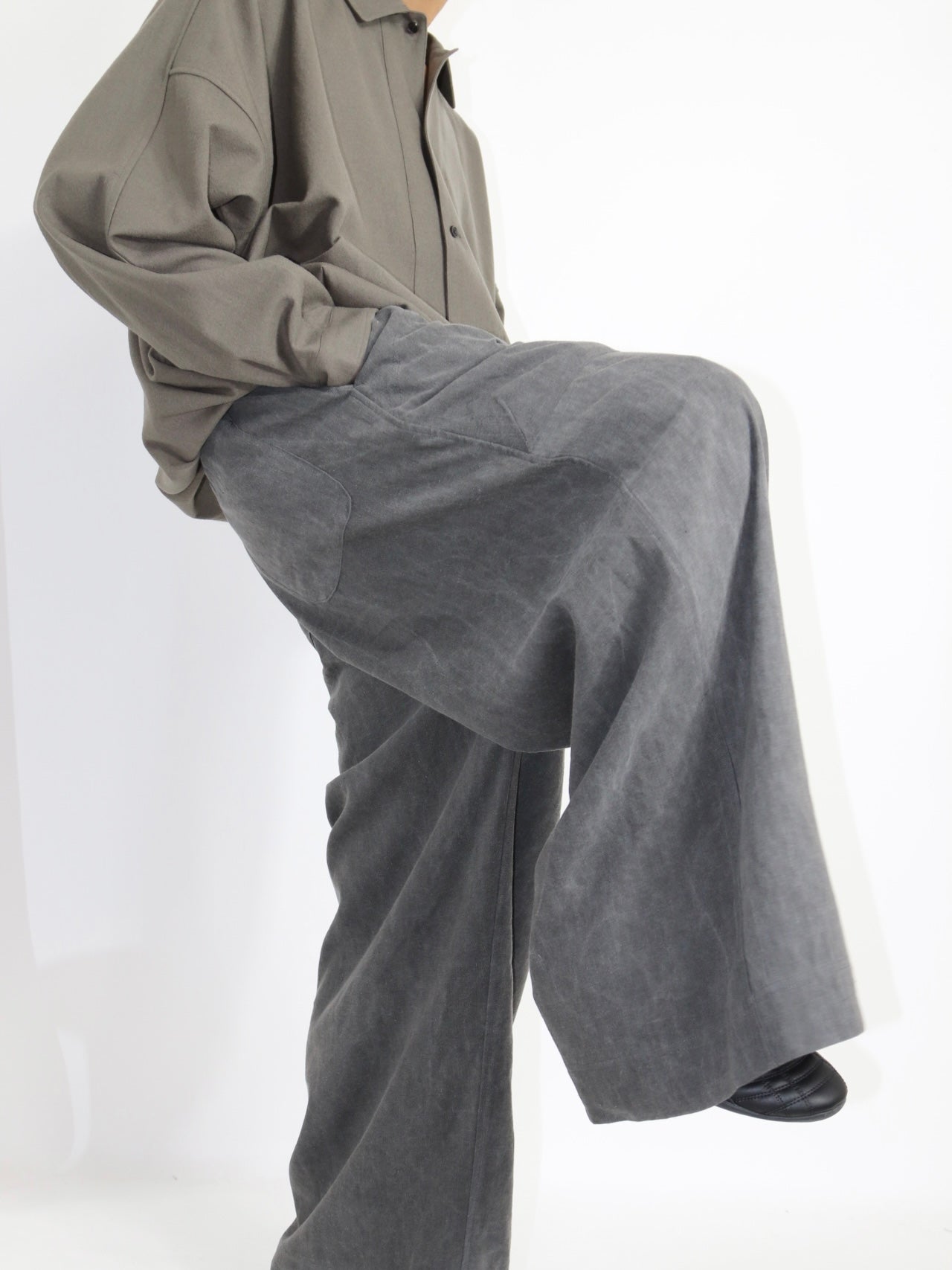 WIDE EASY PANTS【O20TR1】OFF BLACK