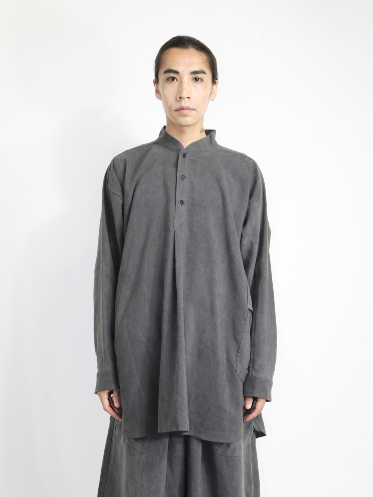 GRANDAD SHIRT【O20SRT2】OFF BLACK