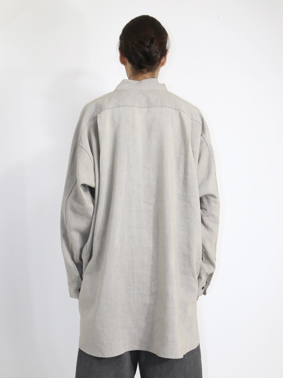 GRANDAD SHIRT【O20SRT2】SUMI GREY