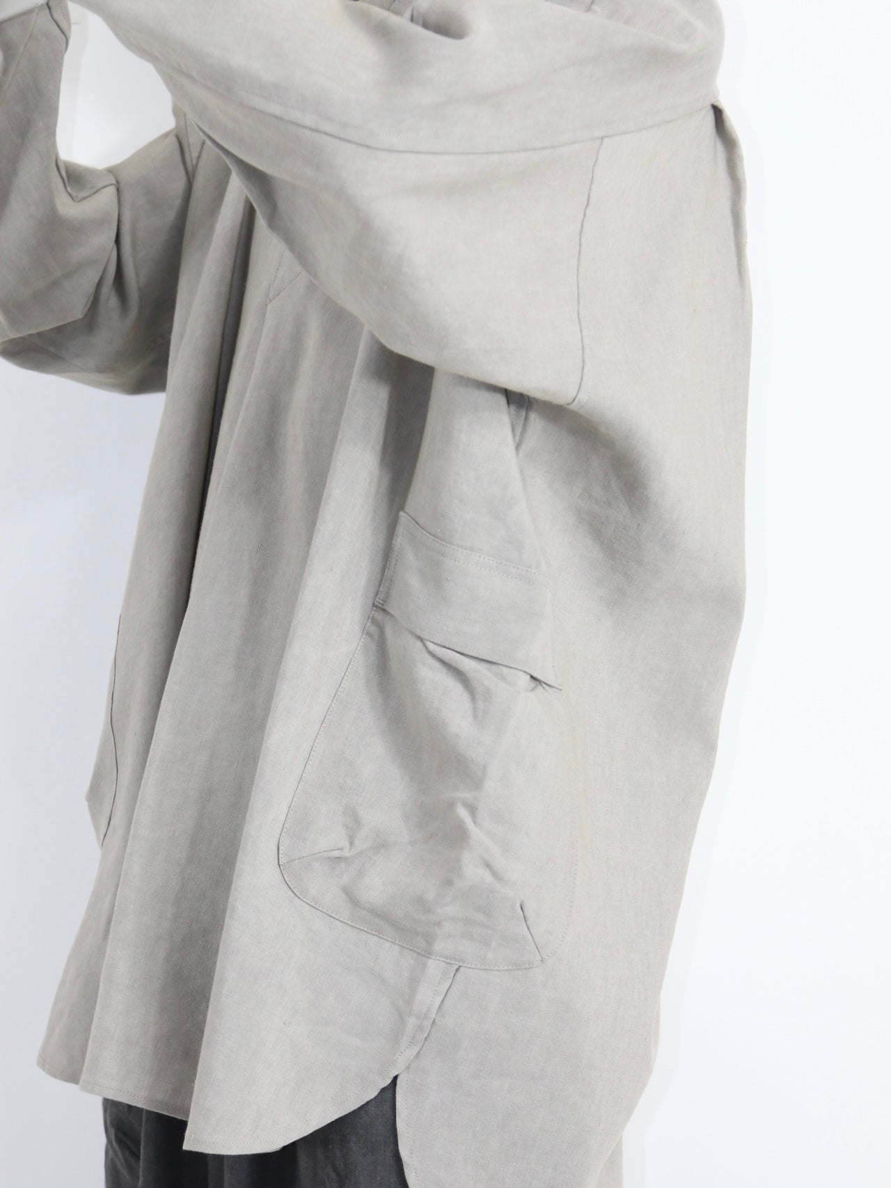 GRANDAD SHIRT【O20SRT2】SUMI GREY