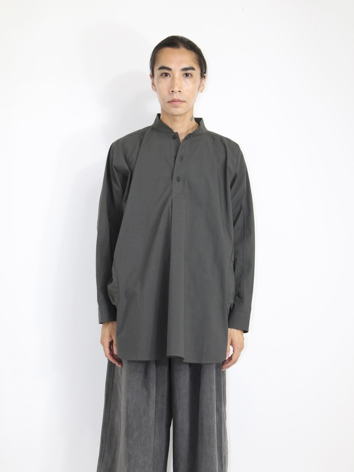 GRANDAD SHIRT【O20SRT2】DK GREY