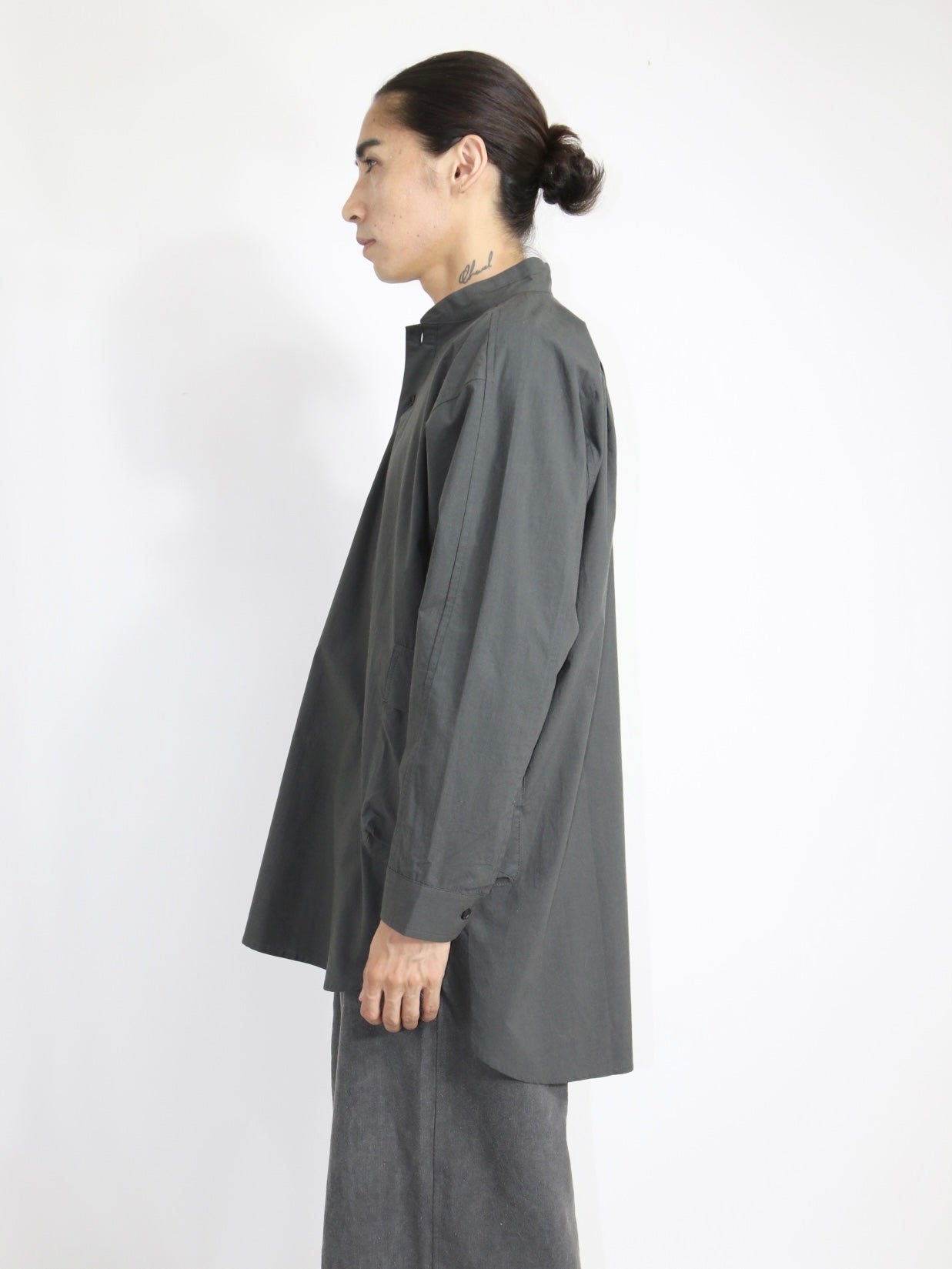 GRANDAD SHIRT【O20SRT2】DK GREY
