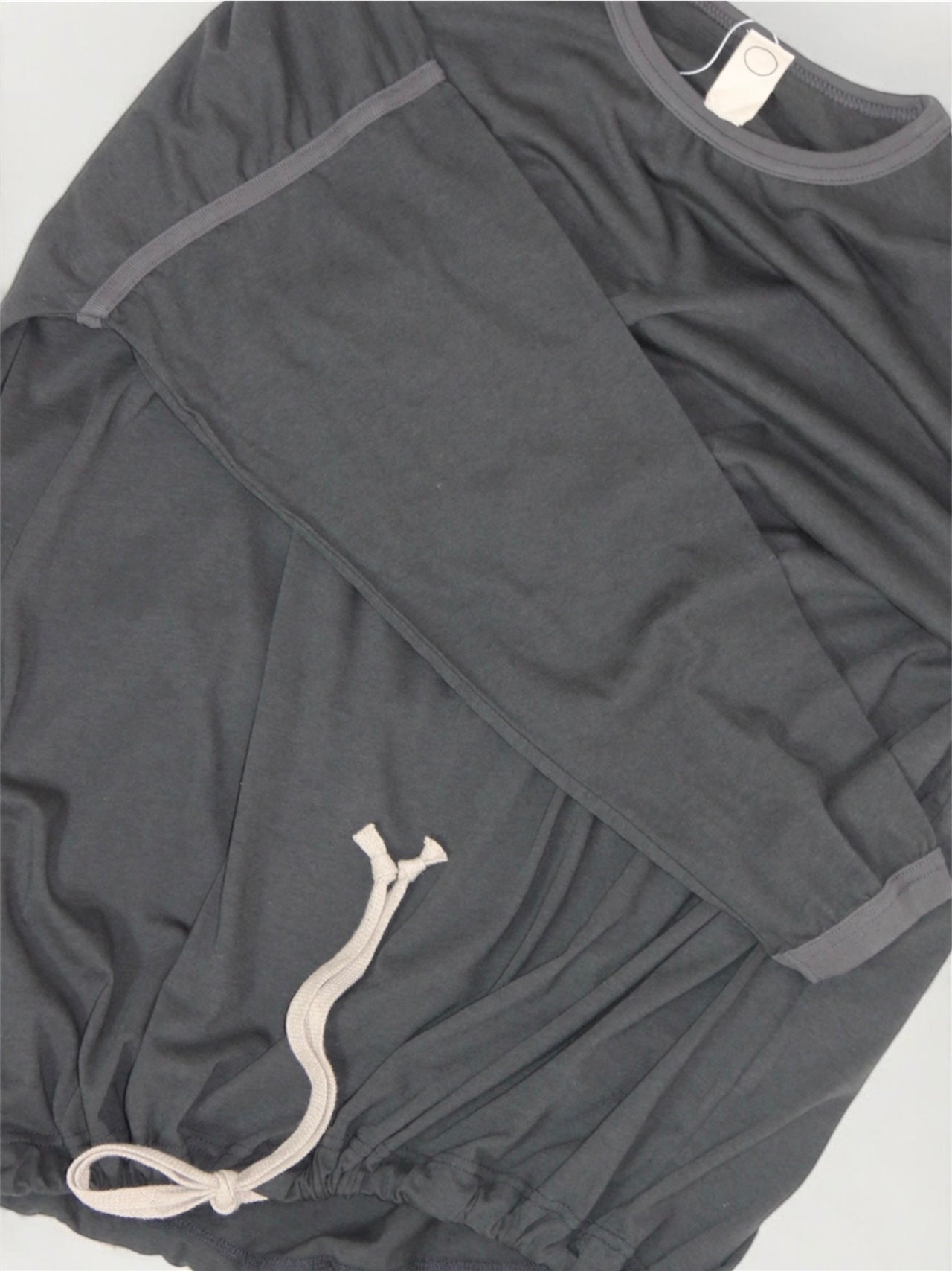 LONG SLEEVE BALLOON TEE【O20TS1】OFF BLACK