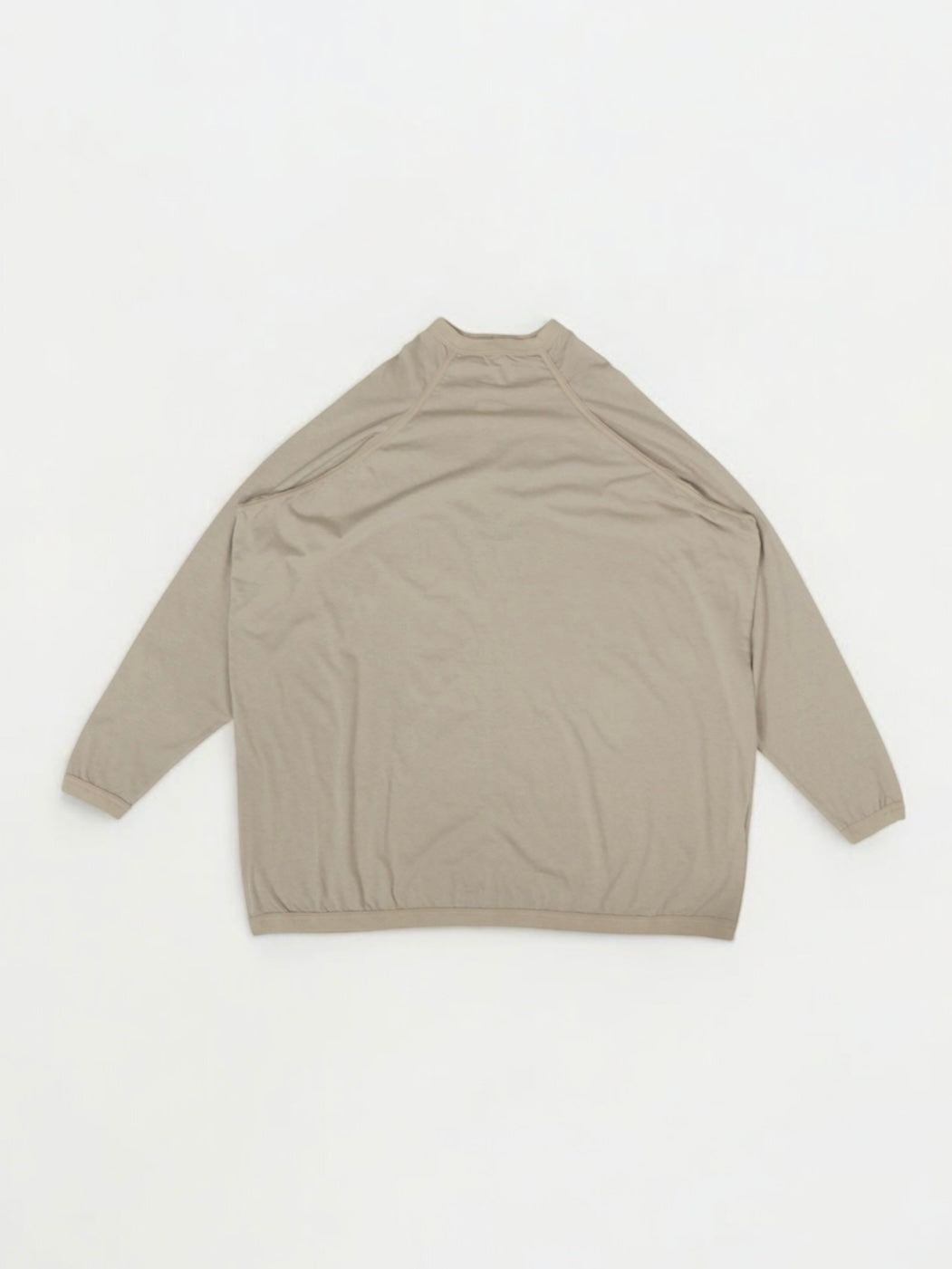 WIDE FIT HIGH NECK TEE【O20TS3】ASH SAND