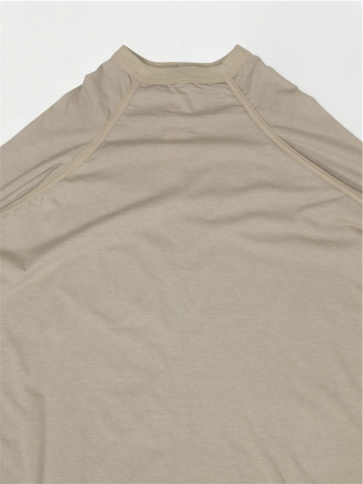 WIDE FIT HIGH NECK TEE【O20TS3】ASH SAND