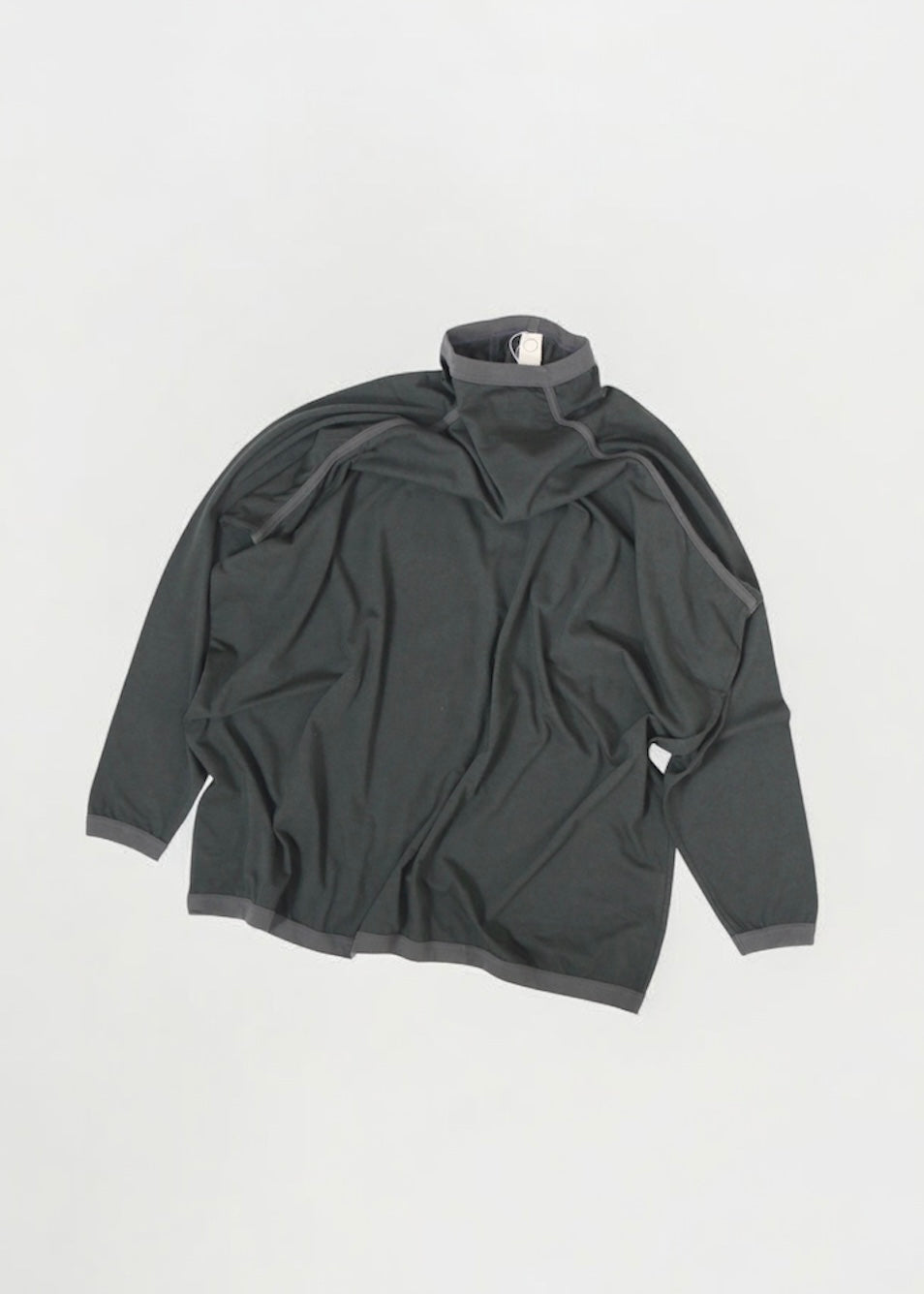 WIDE FIT HIGH NECK TEE【O20TS3】OFF BLACK