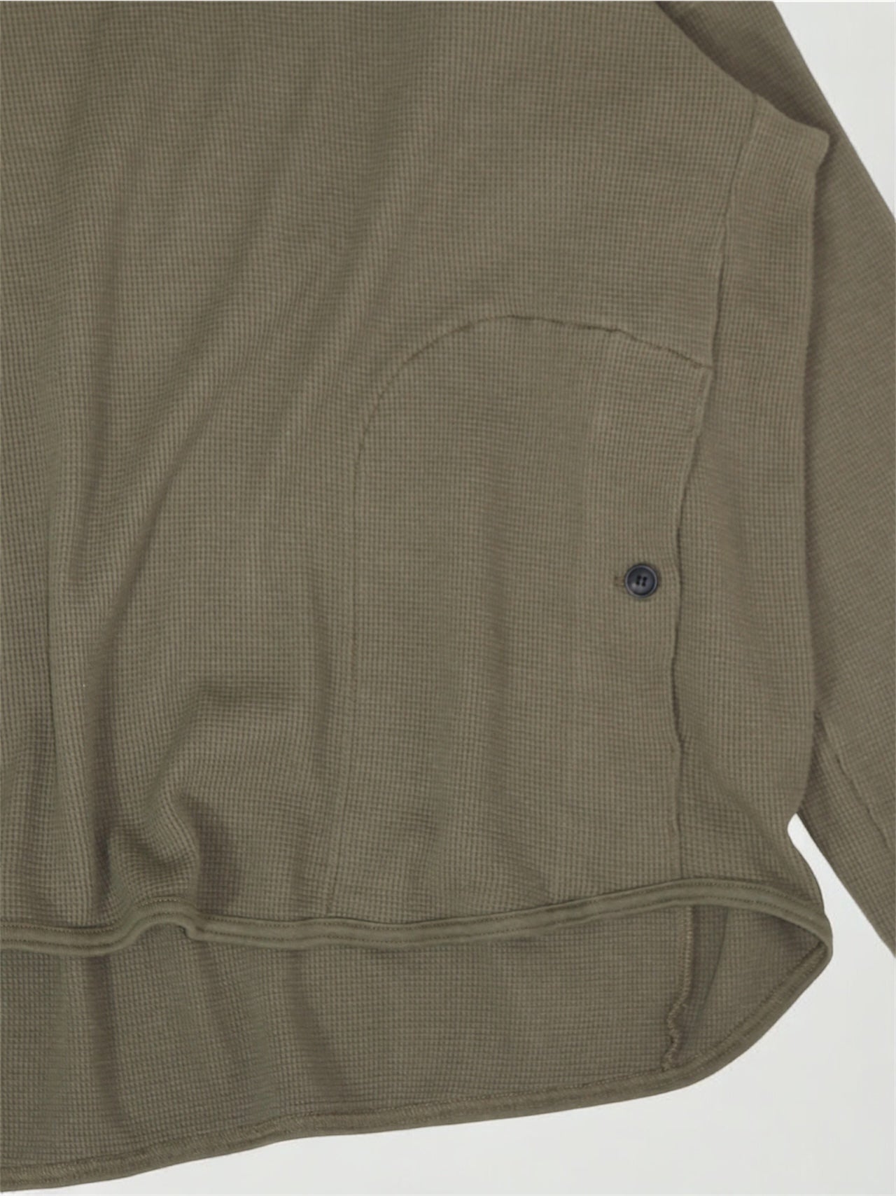 WIDE FIT HOODED WAFFLE【O20TS4】ARMY GREEN
